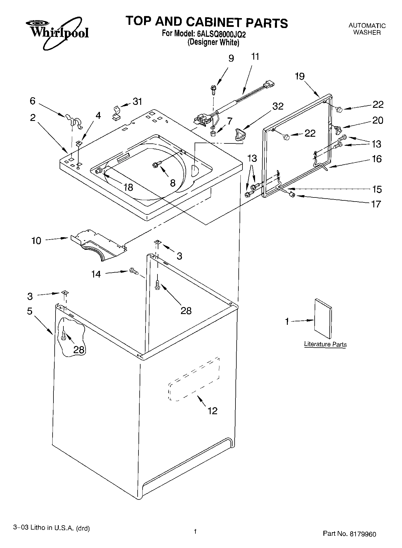 01 - TOP AND CABINET PARTS