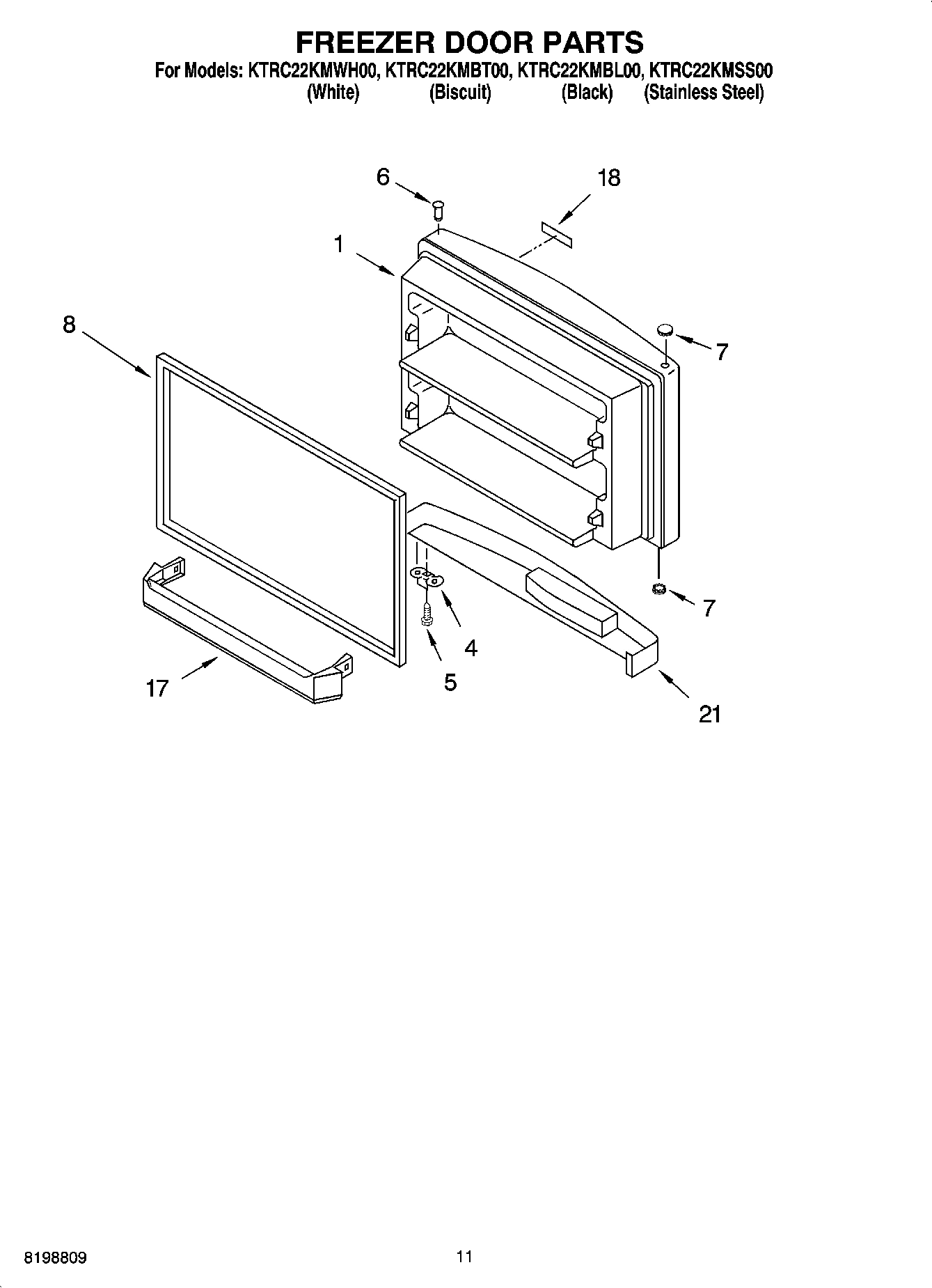 06 - FREEZER DOOR PARTS, OPTIONAL PARTS