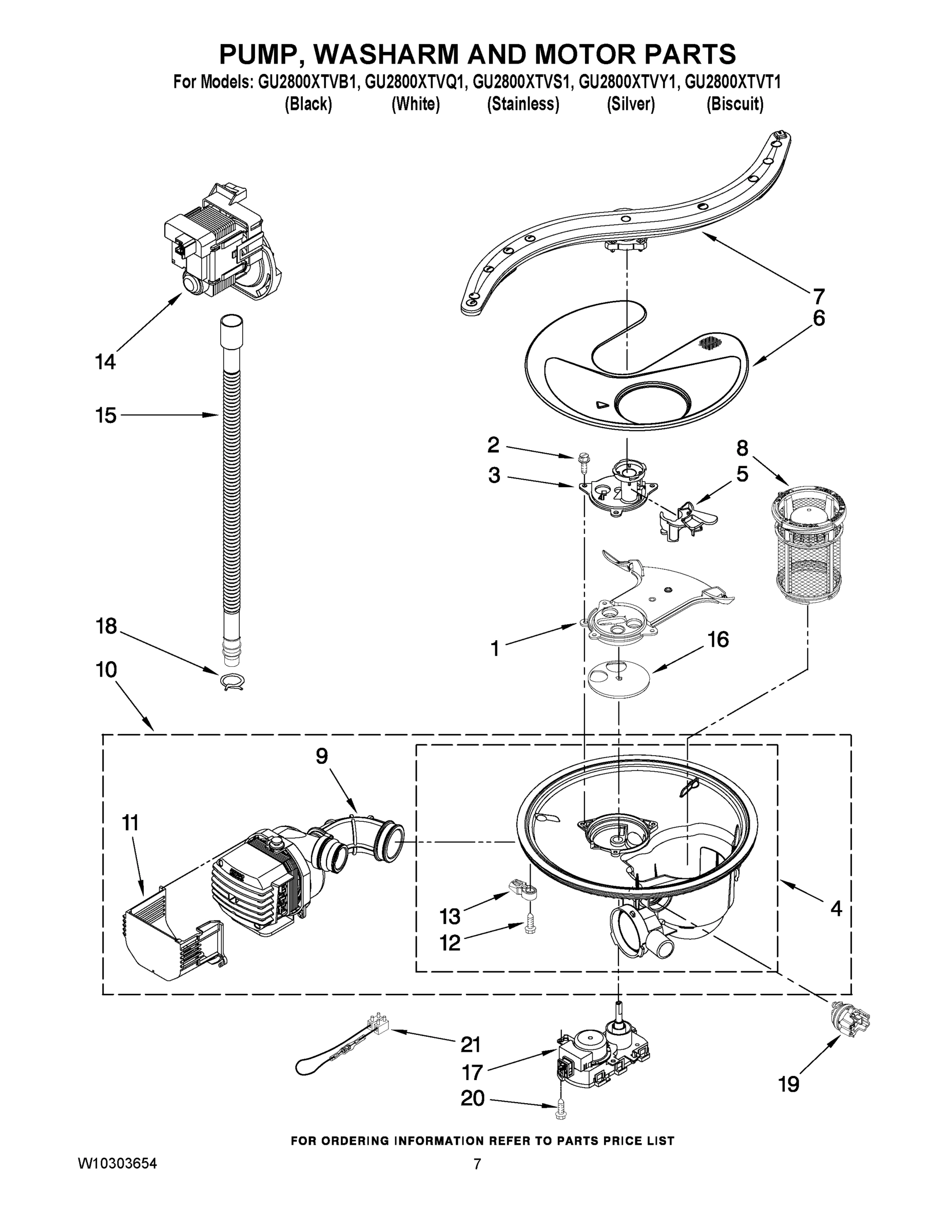 06 - PUMP, WASHARM AND MOTOR PARTS