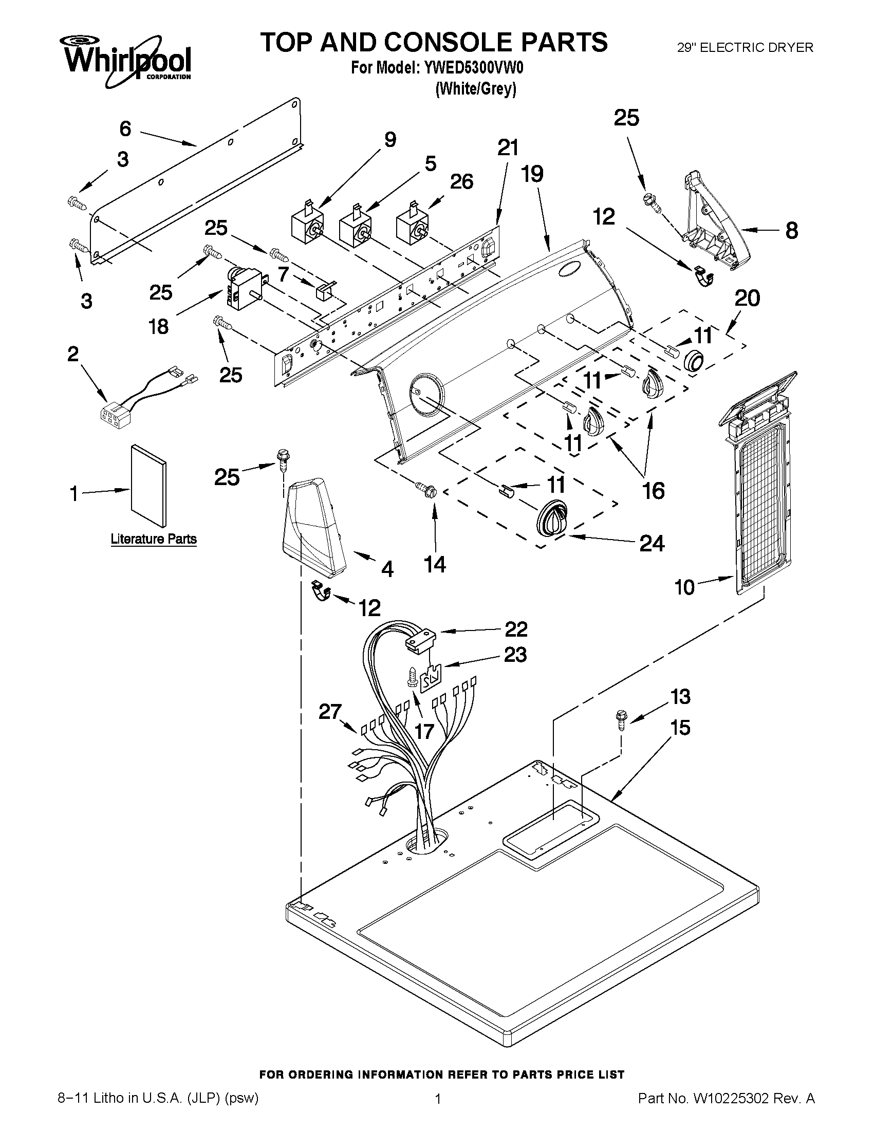 01 - TOP AND CONSOLE PARTS