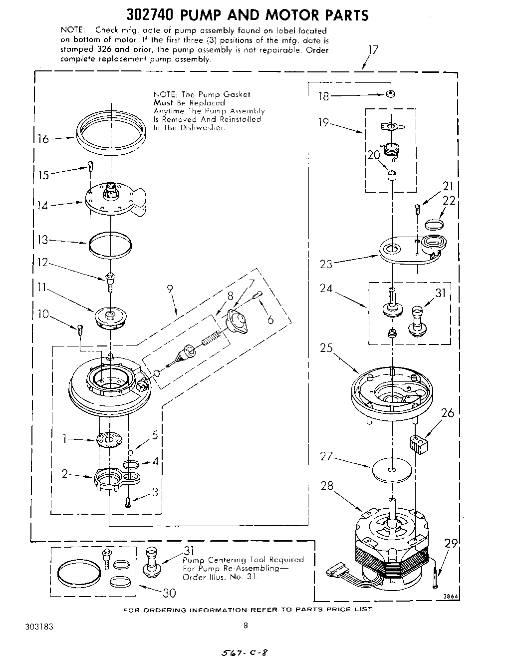 05 - 302740 PUMP AND MOTOR