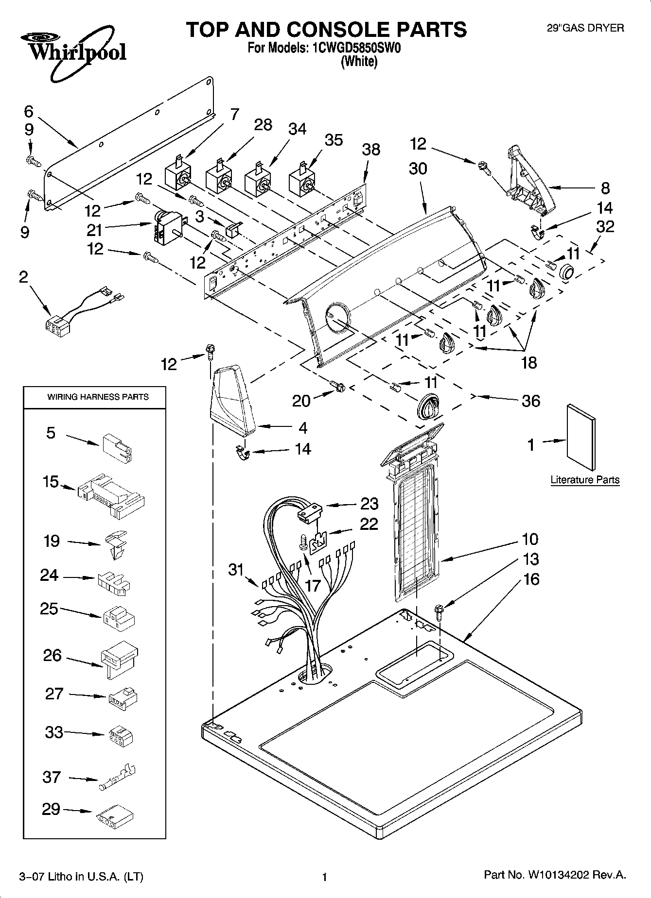01 - TOP AND CONSOLE PARTS