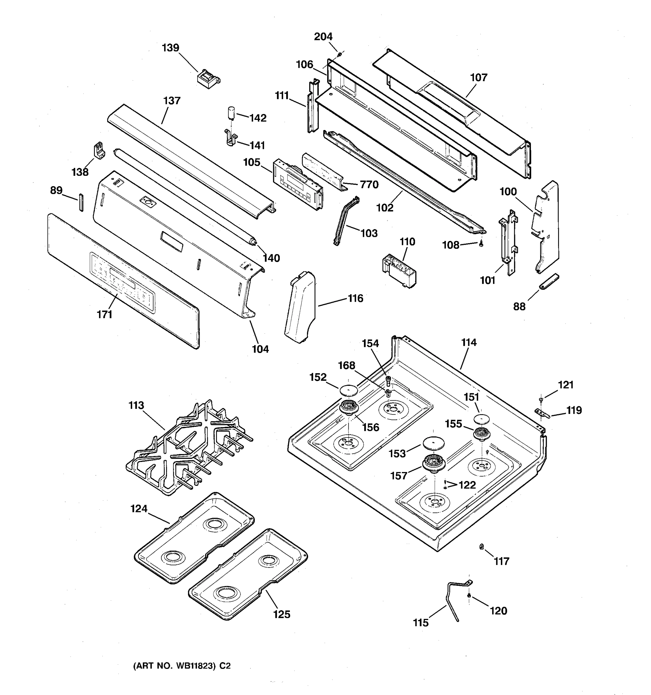 CONTROL PANEL & COOKTOP