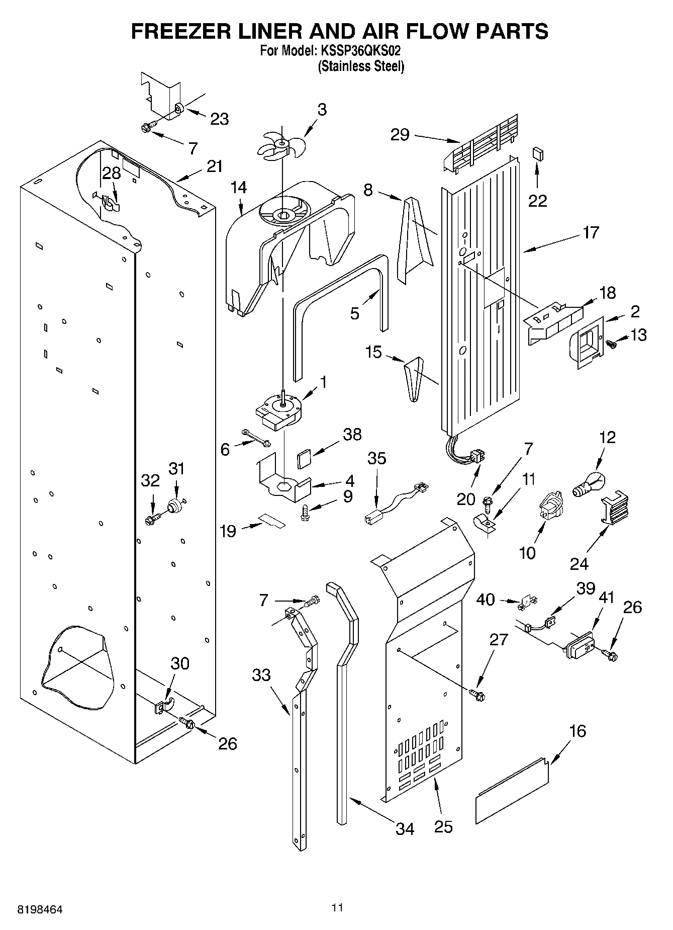 08 - FREEZER LINER AND AIR FLOW PARTS