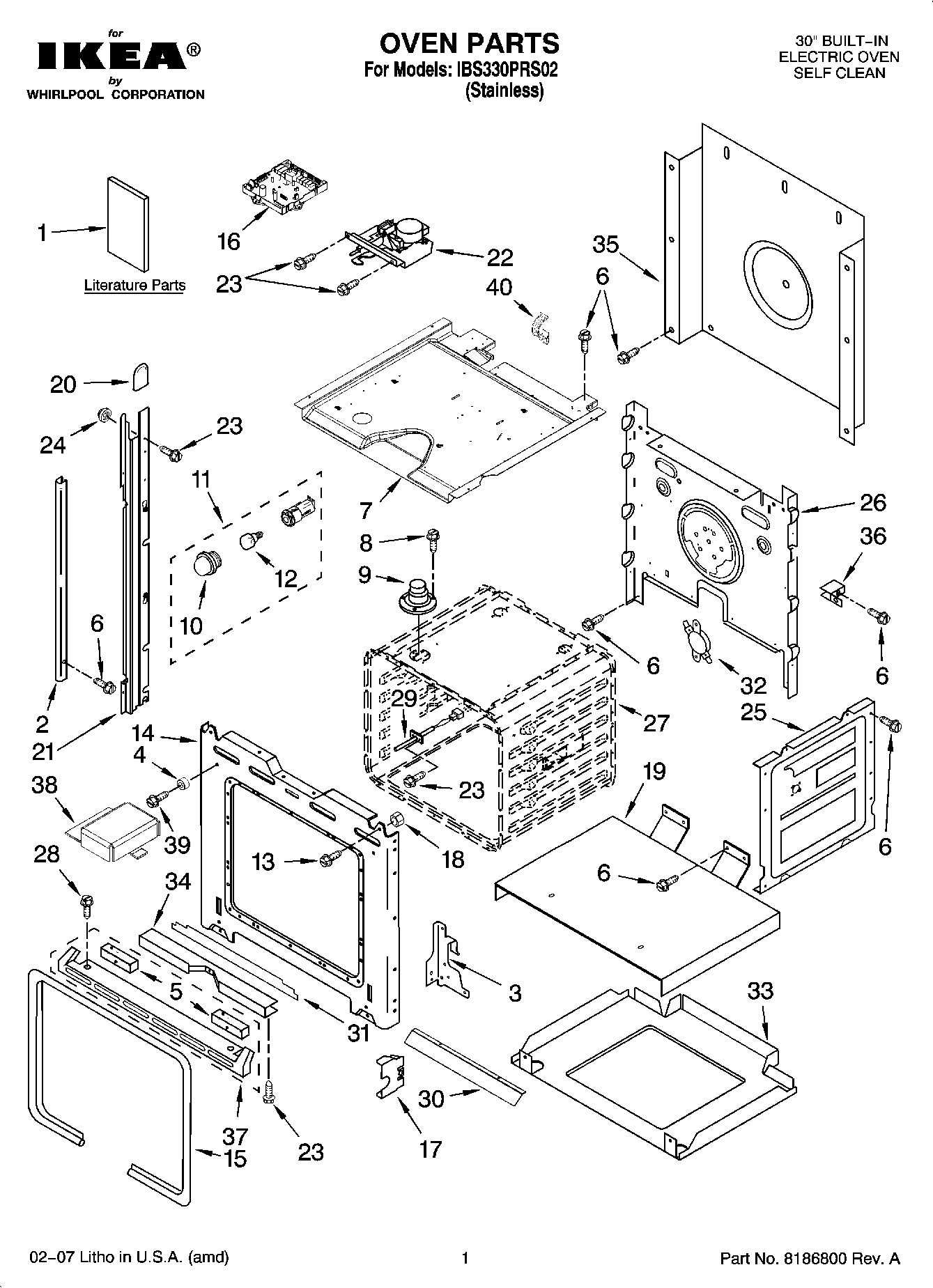01 - OVEN PARTS