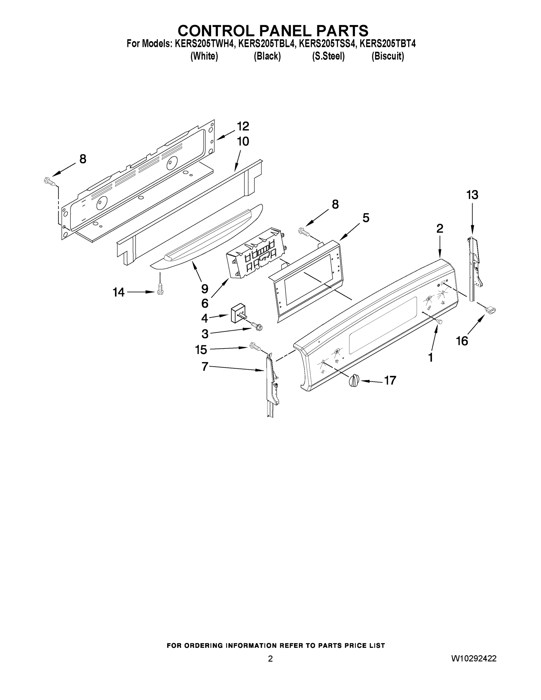 02 - CONTROL PANEL PARTS