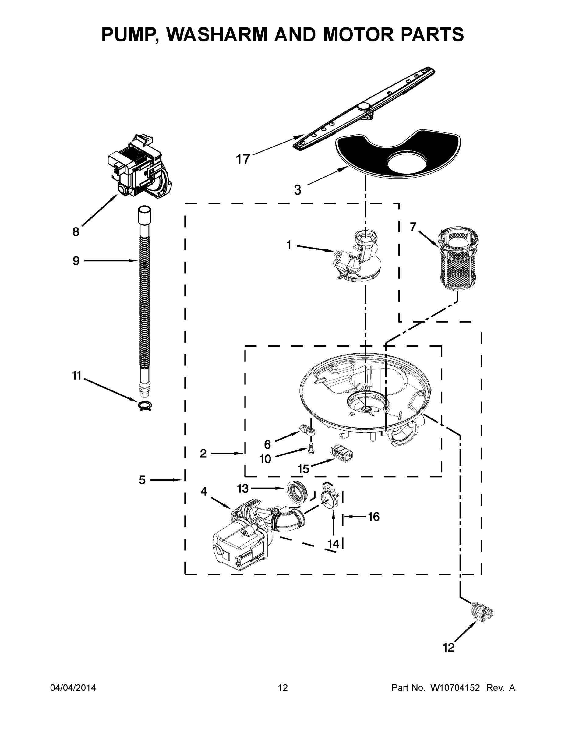 07 - PUMP, WASHARM AND MOTOR PARTS