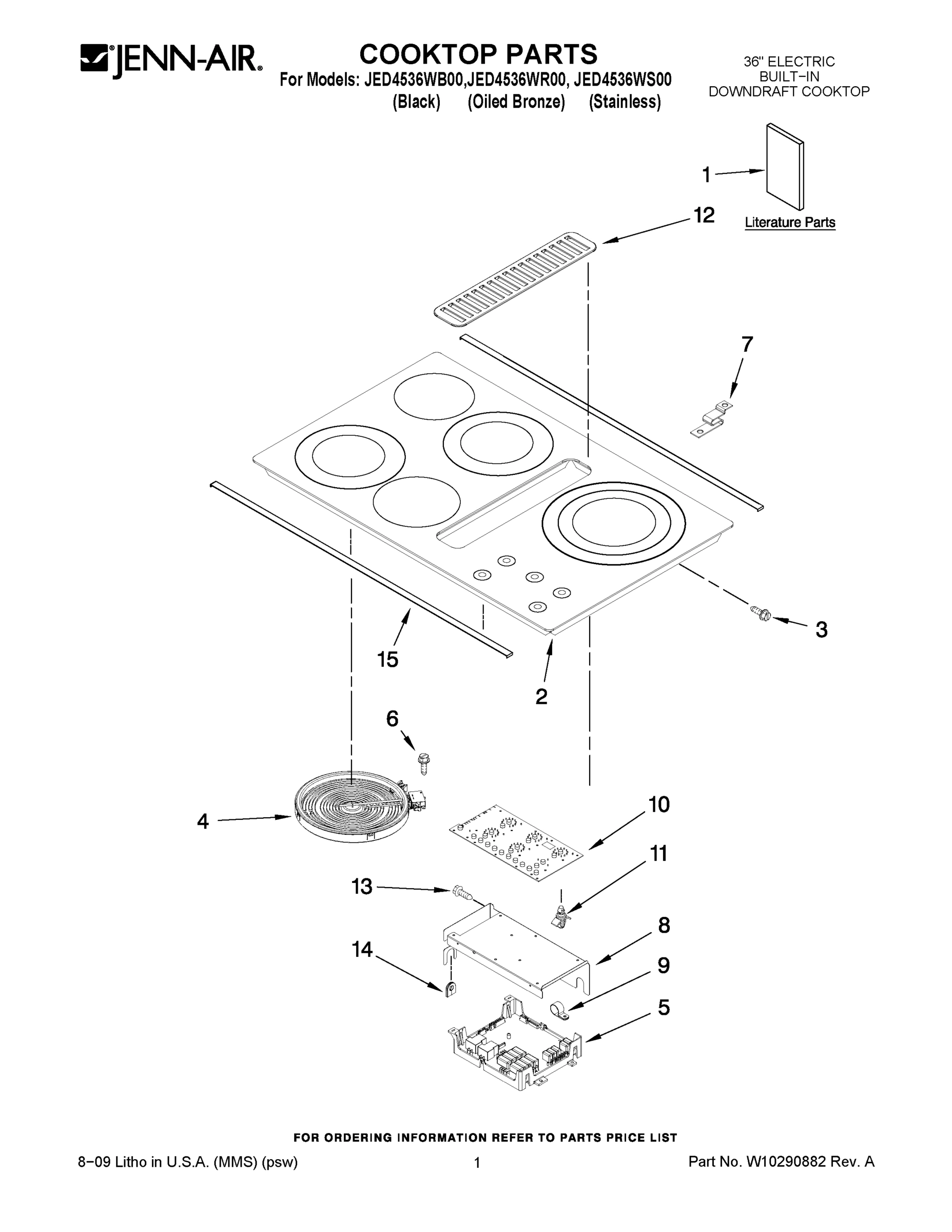 01 - COOKTOP PARTS