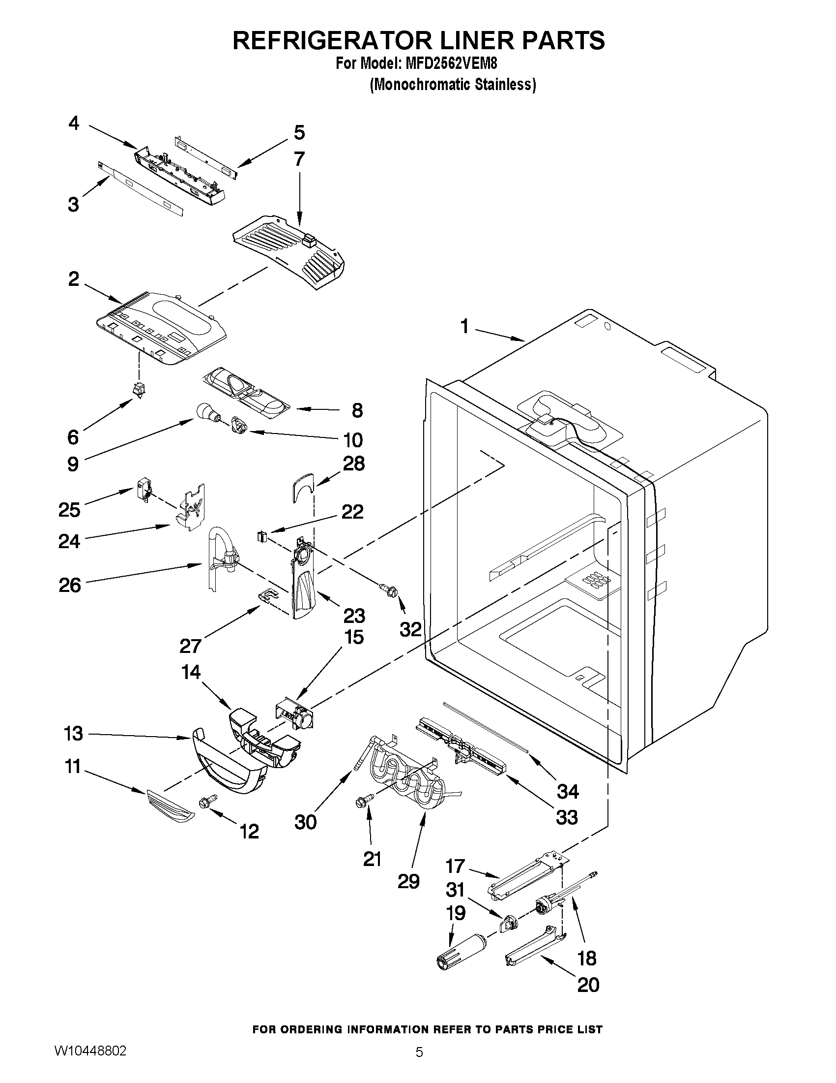 03 - REFRIGERATOR LINER PARTS