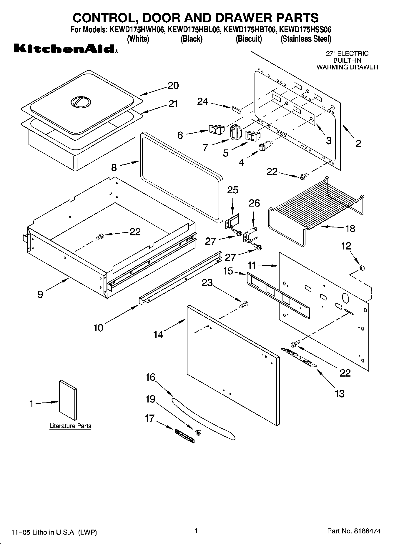 01 - CONTROL, DOOR AND DRAWER PARTS
