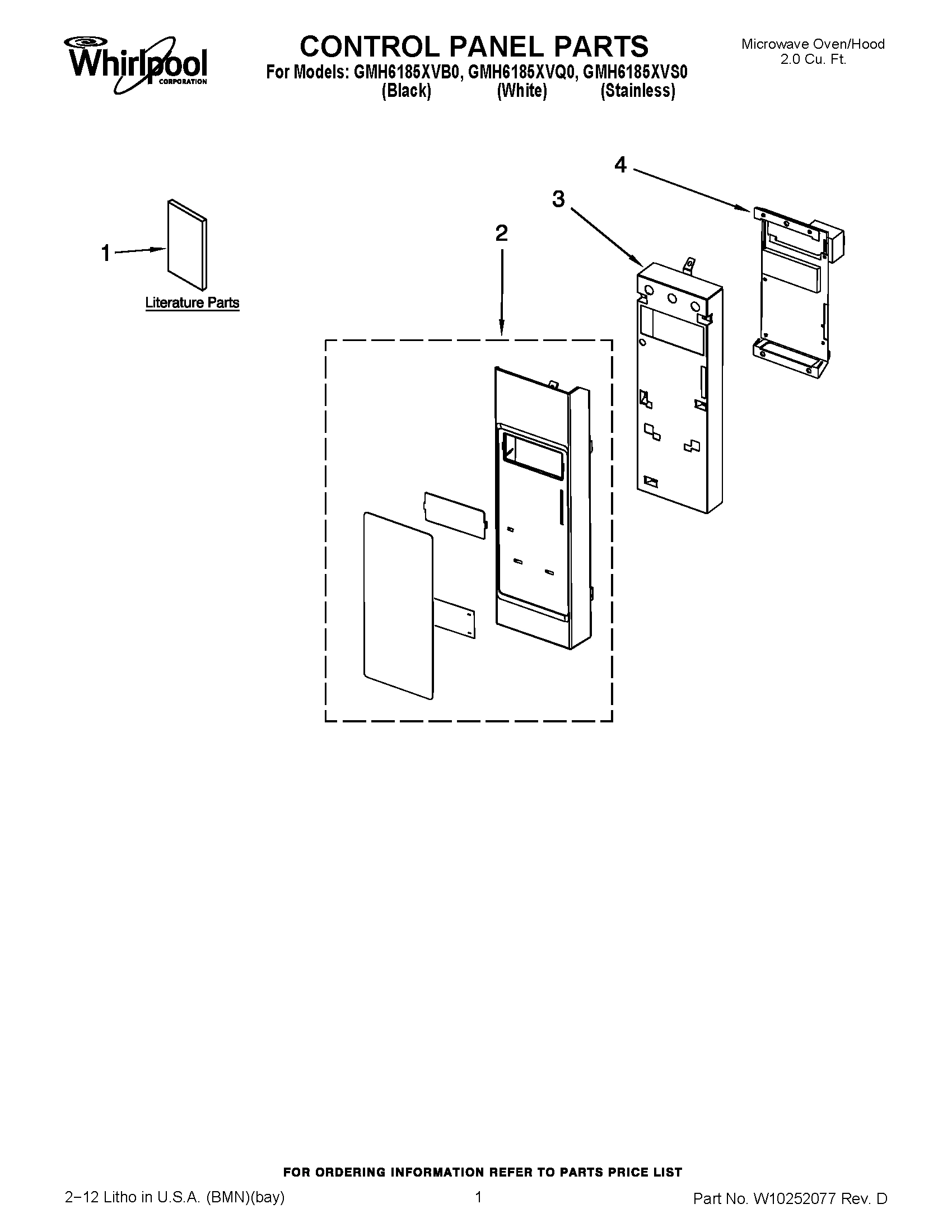 01 - CONTROL PANEL PARTS