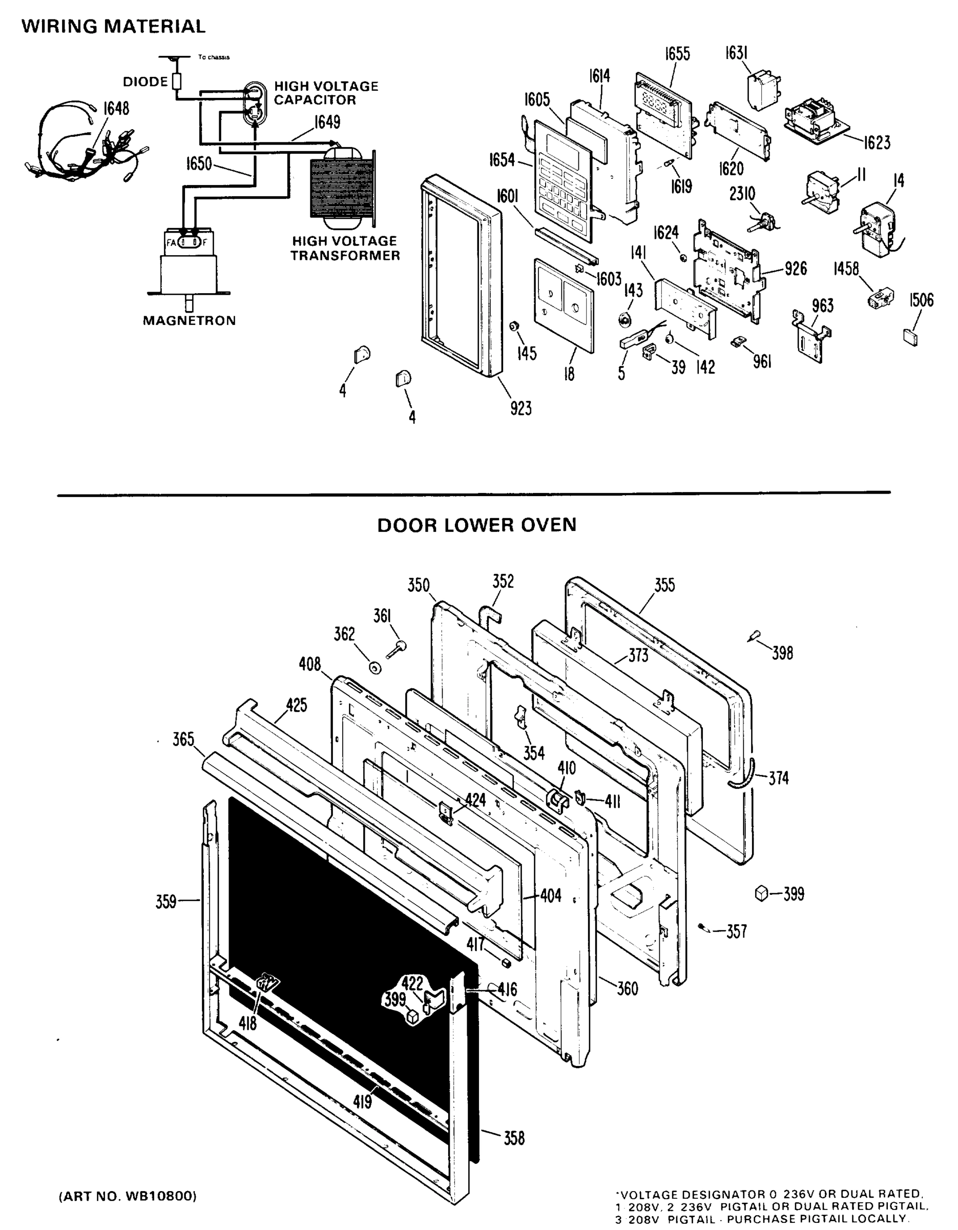 DOOR LOWER OVEN