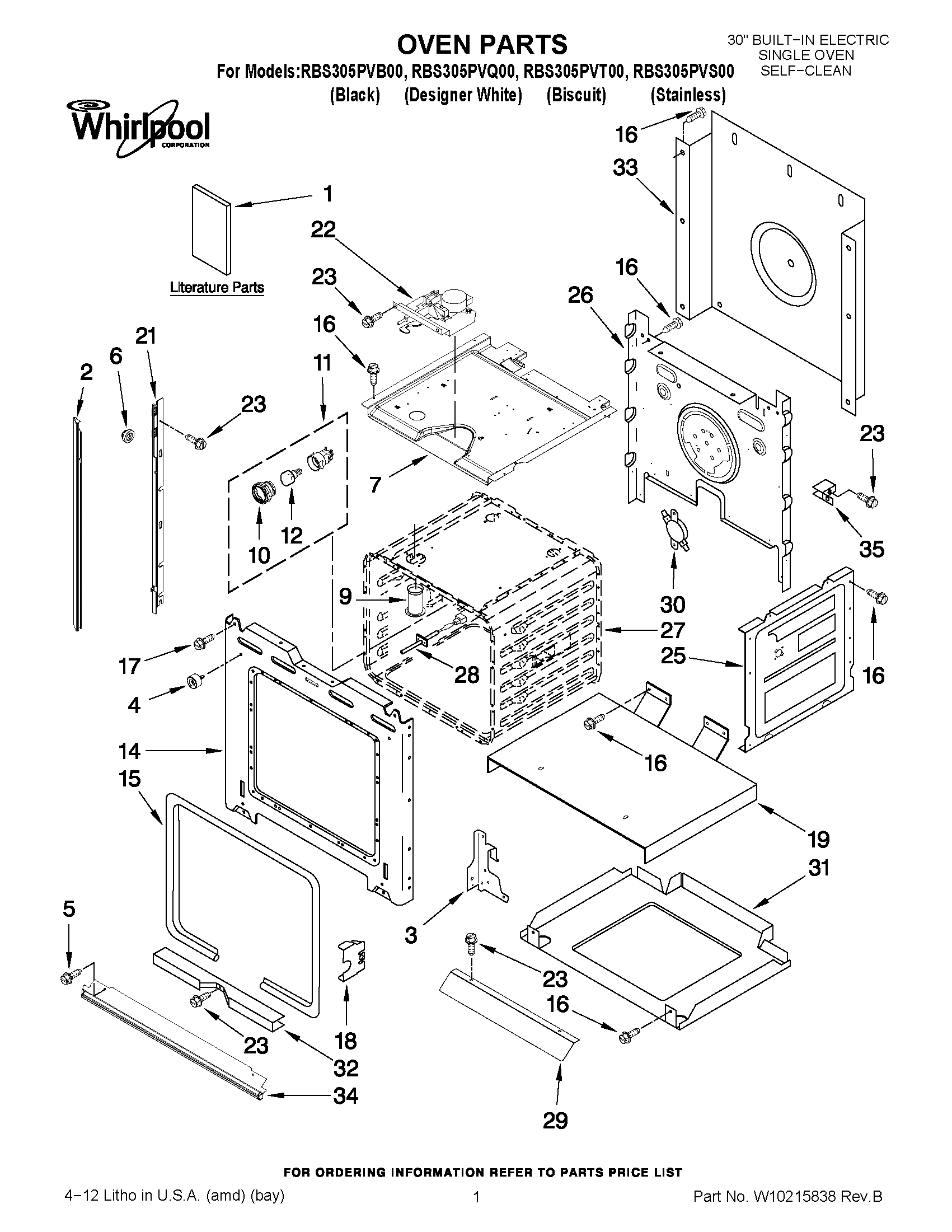 01 - OVEN PARTS