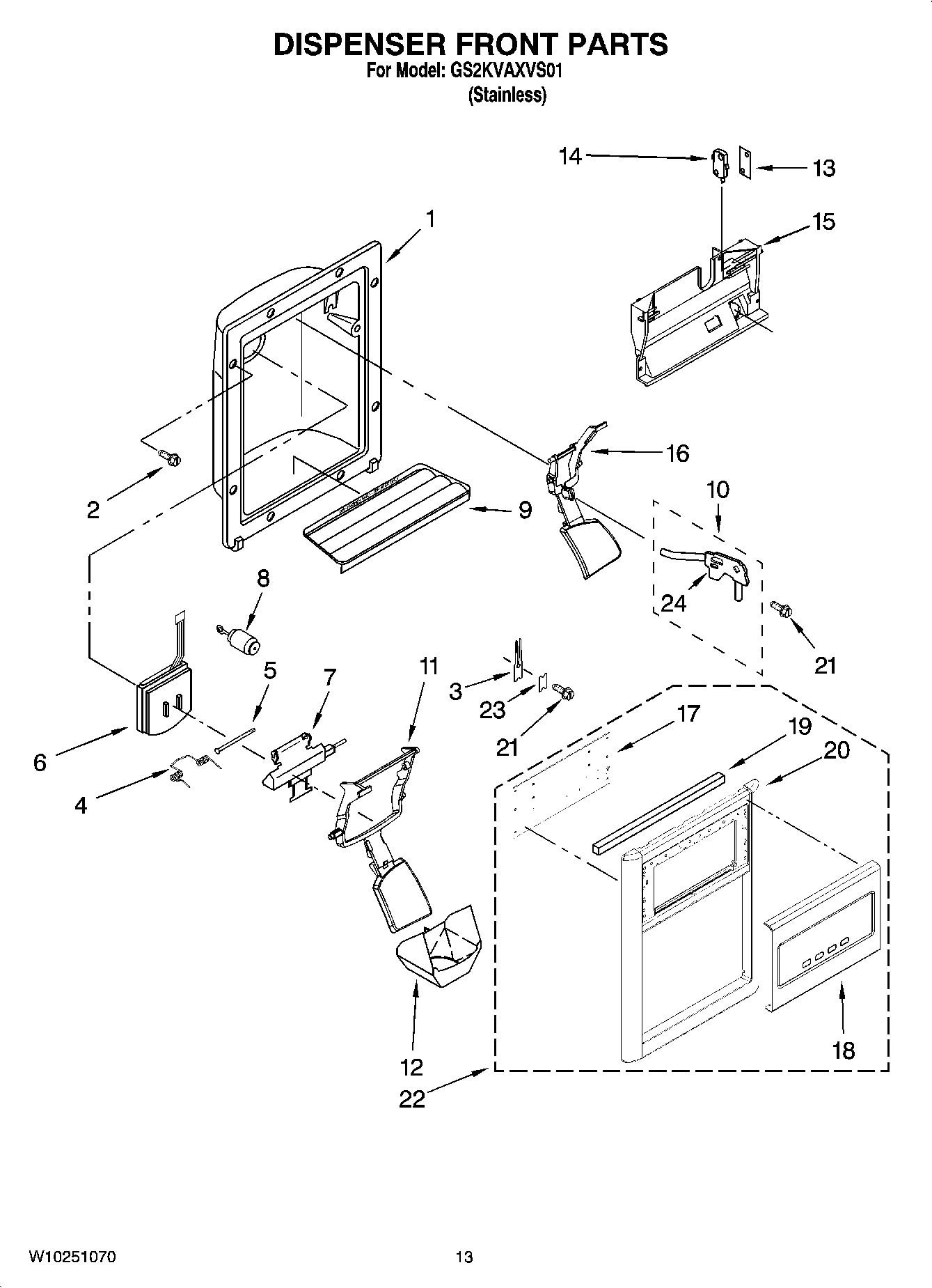 08 - DISPENSER FRONT PARTS