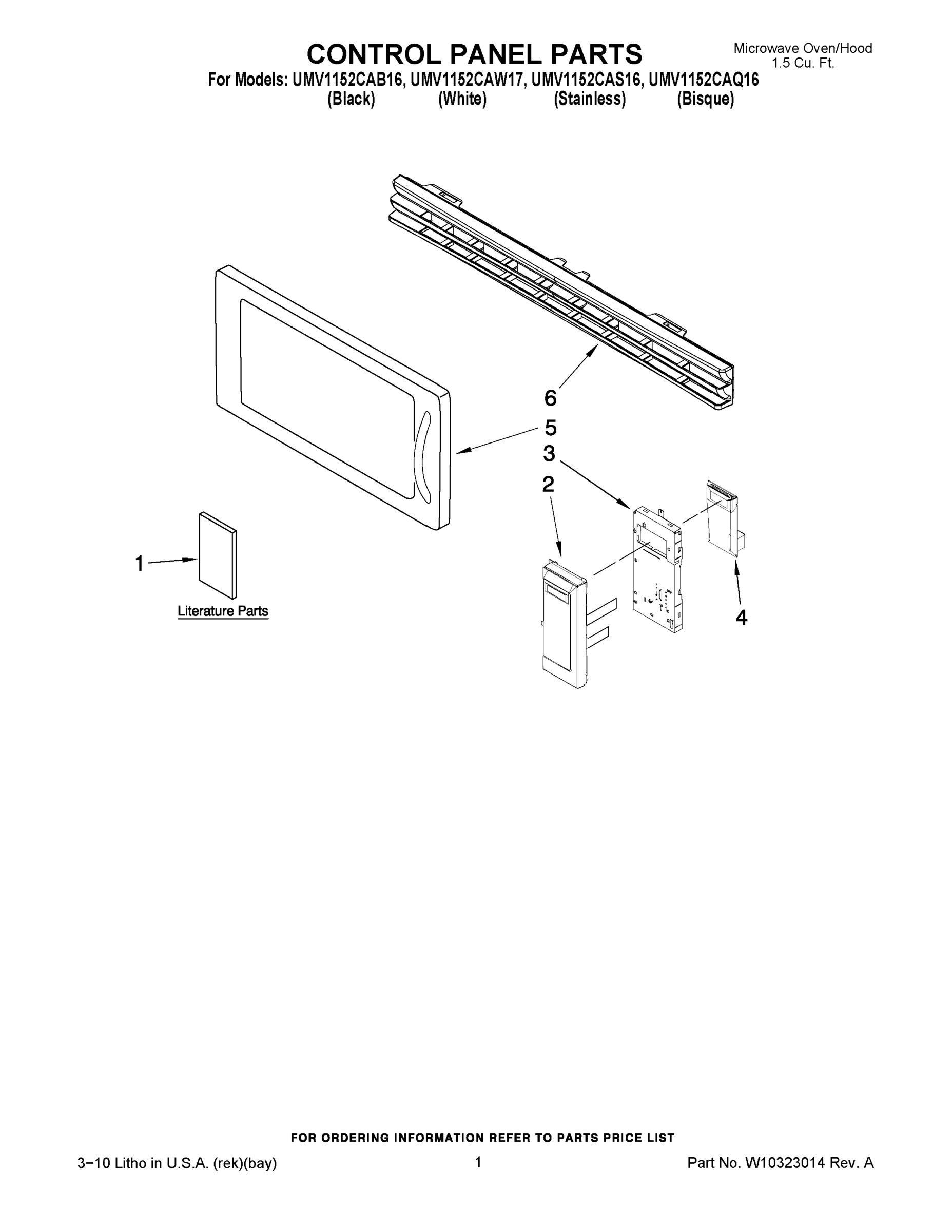 01 - CONTROL PANEL PARTS