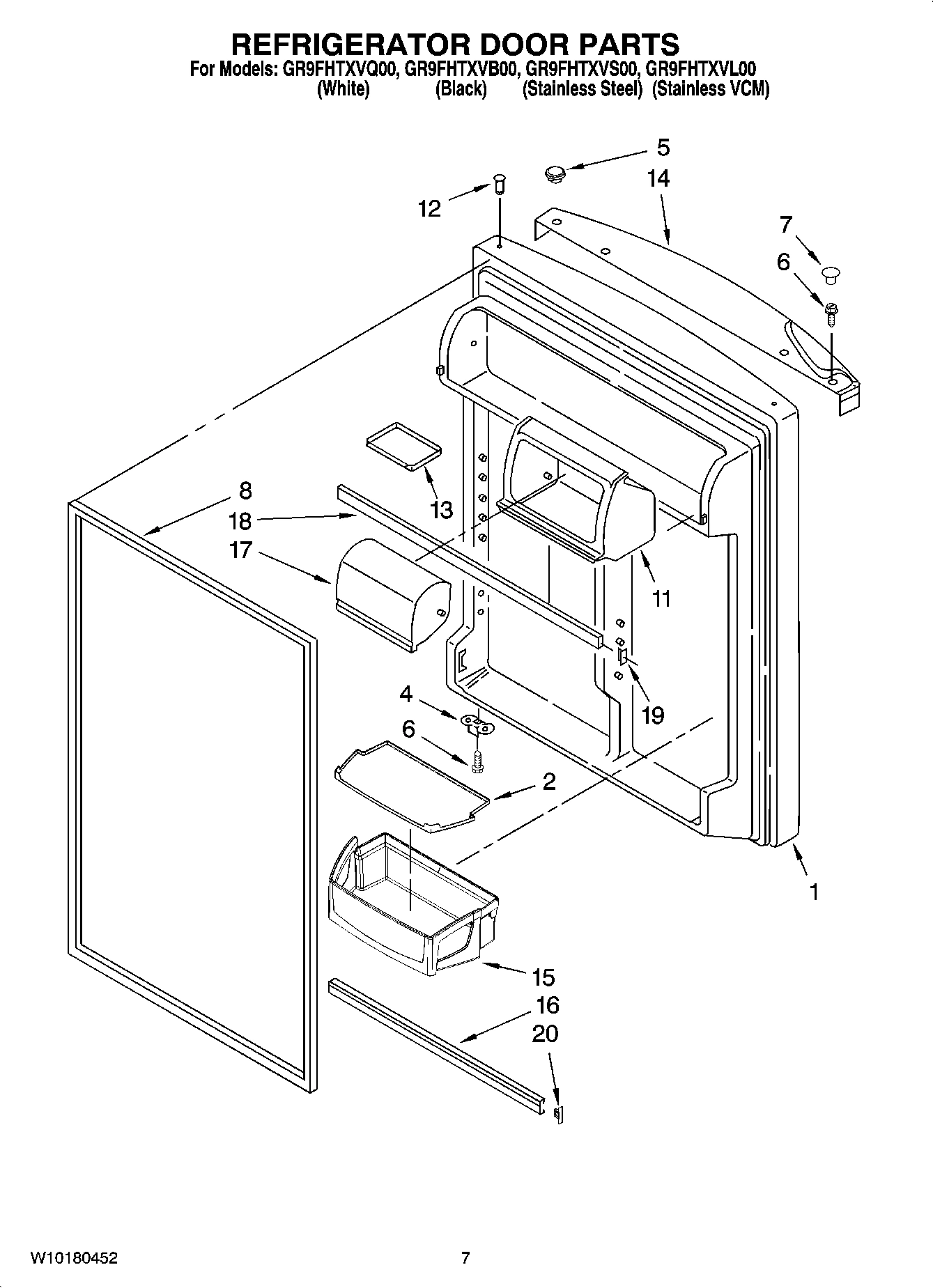 04 - REFRIGERATOR DOOR PARTS