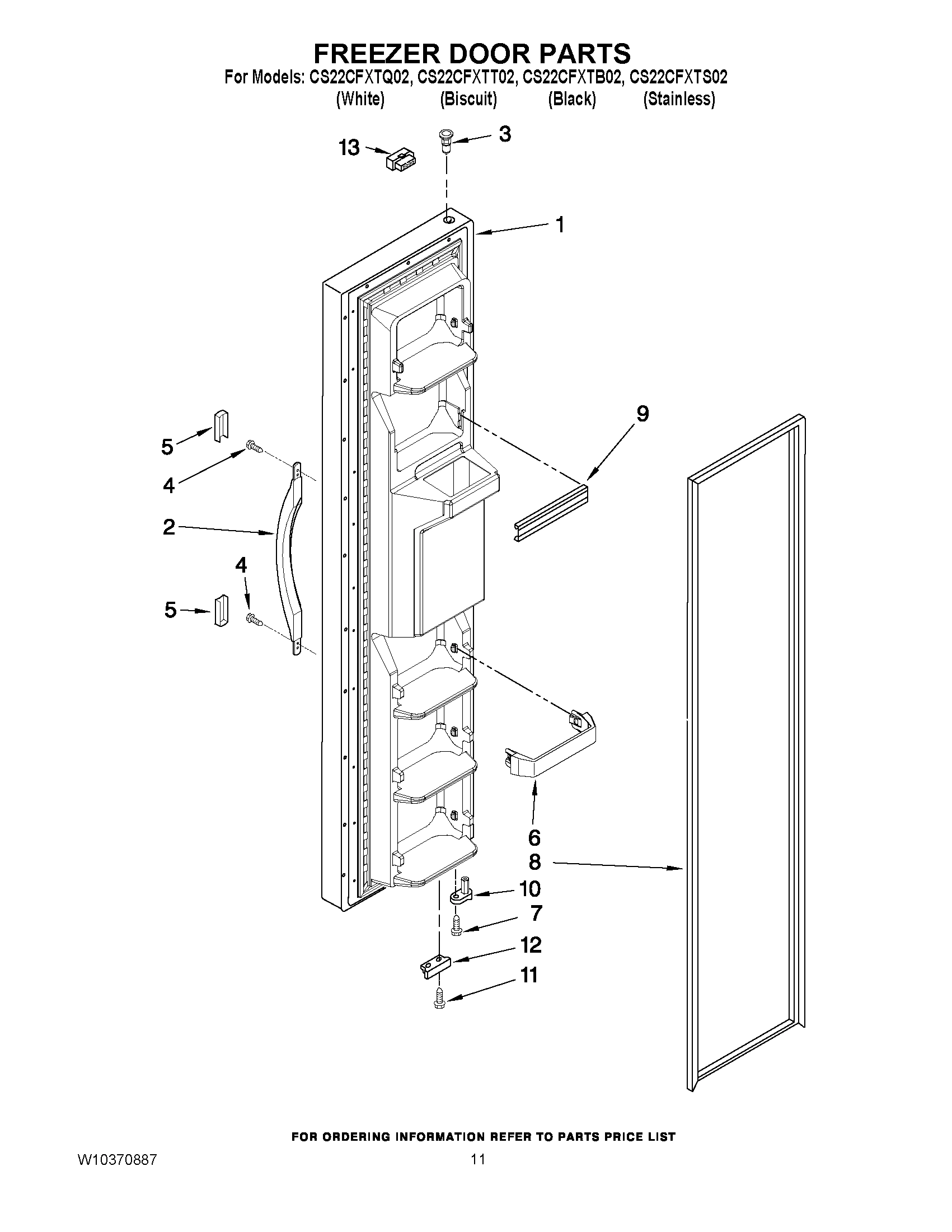 07 - FREEZER DOOR PARTS