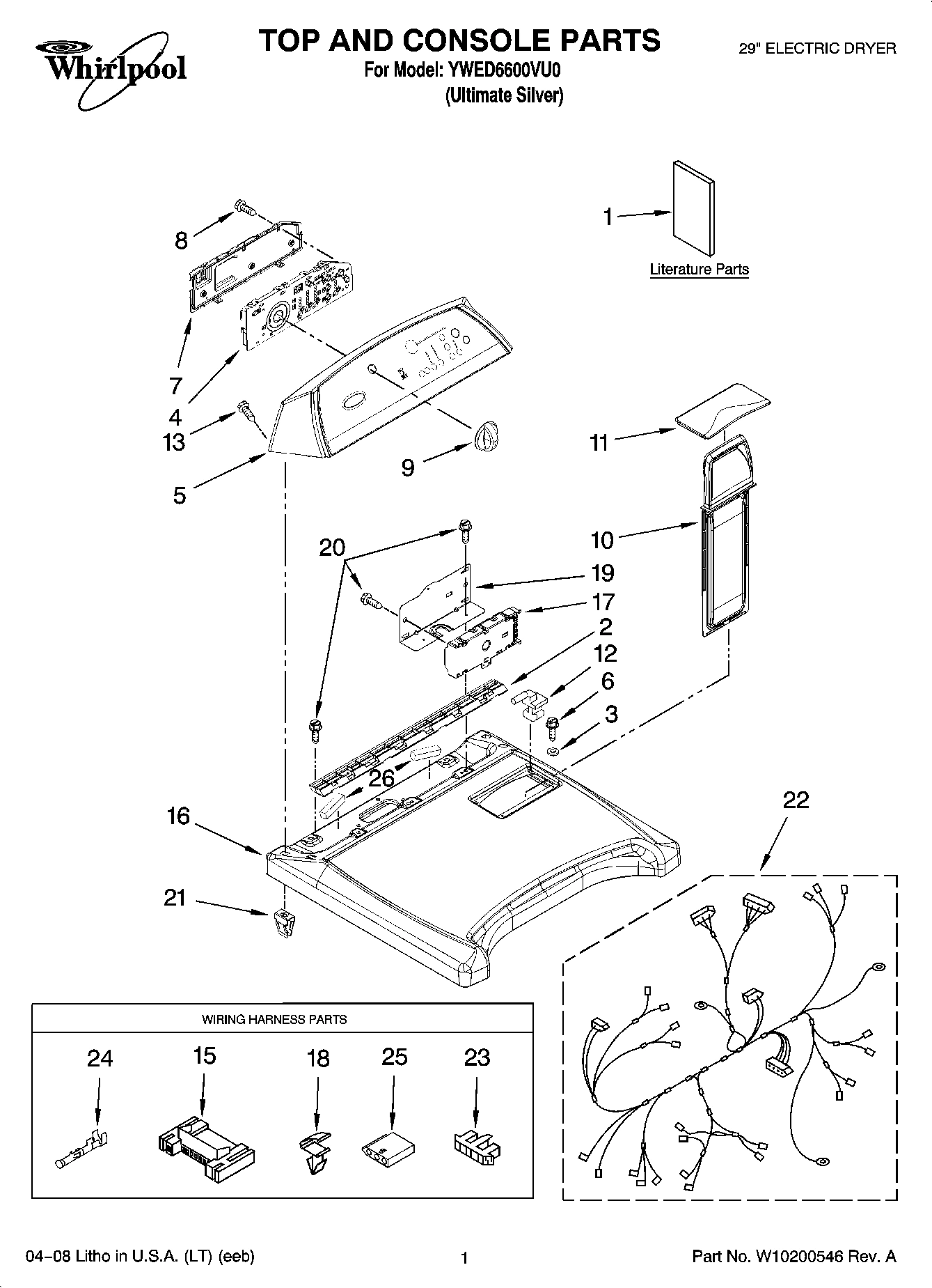01 - TOP AND CONSOLE PARTS