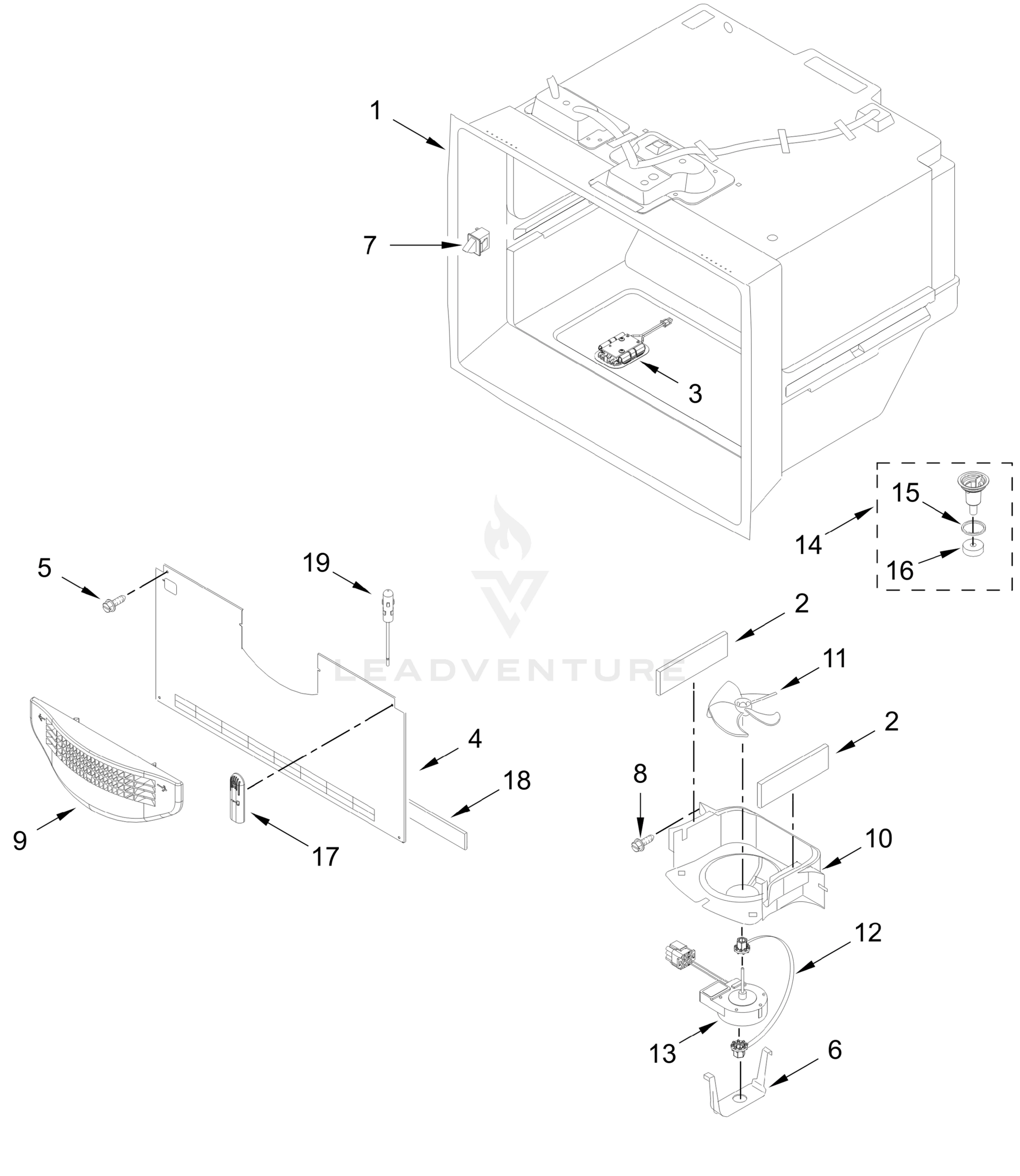 FREEZER LINER PARTS
