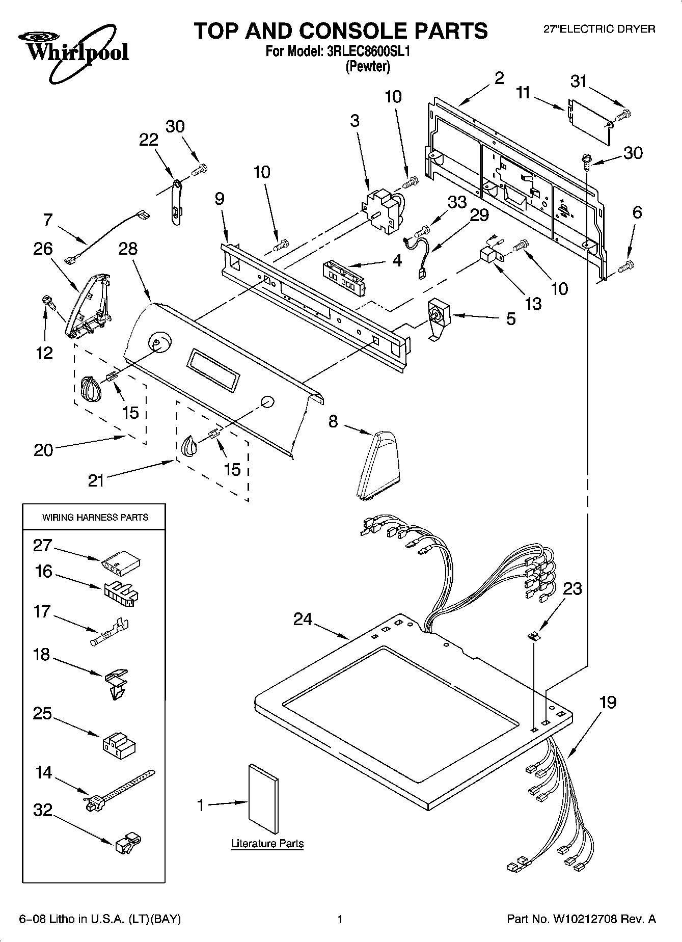 01 - TOP AND CONSOLE PARTS