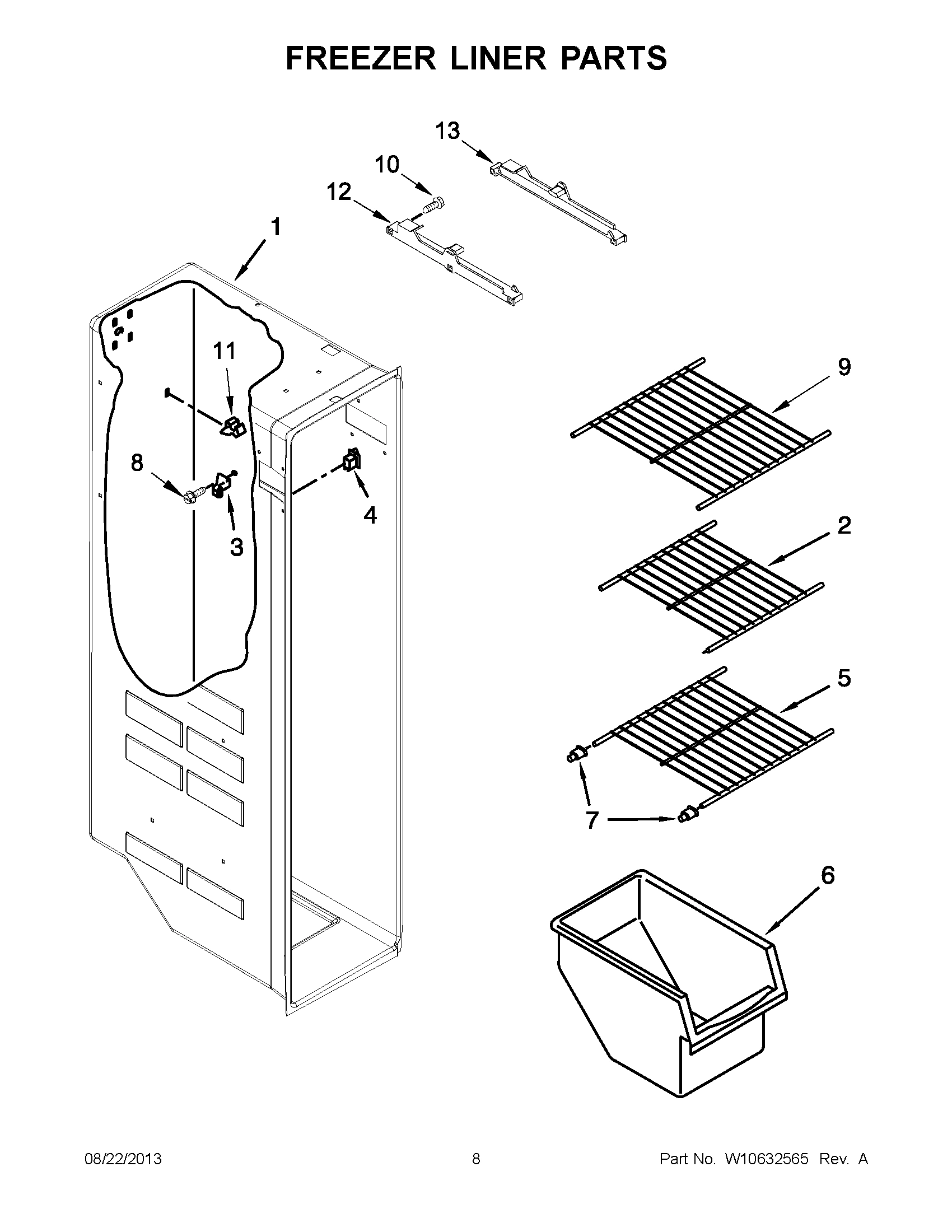 05 - FREEZER LINER PARTS