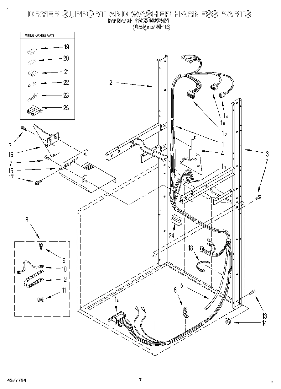 05 - DRYER SUPPORT AND WASHER HARNESS