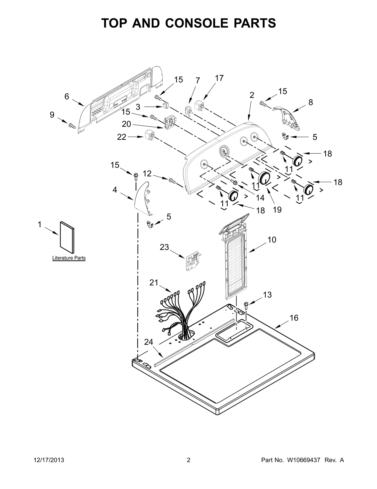 TOP AND CONSOLE PARTS