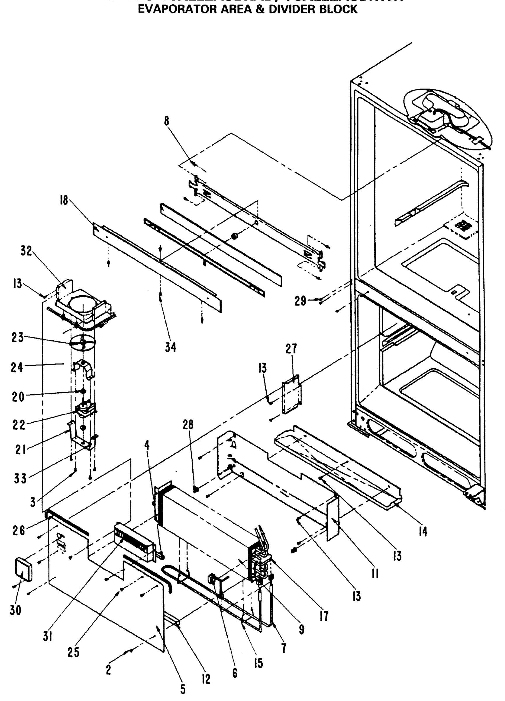 EVAPORATOR AREA & DIVIDER BLOCK