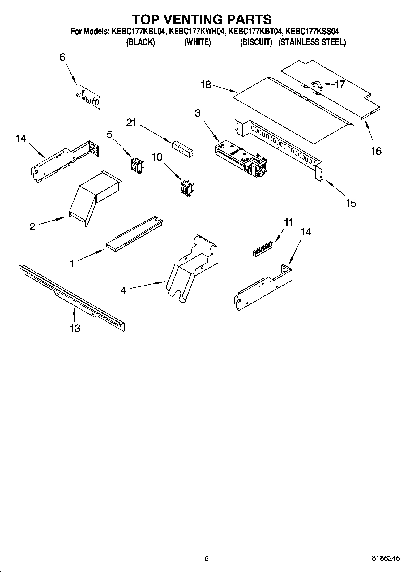 05 - TOP VENTING PARTS, OPTIONAL PARTS