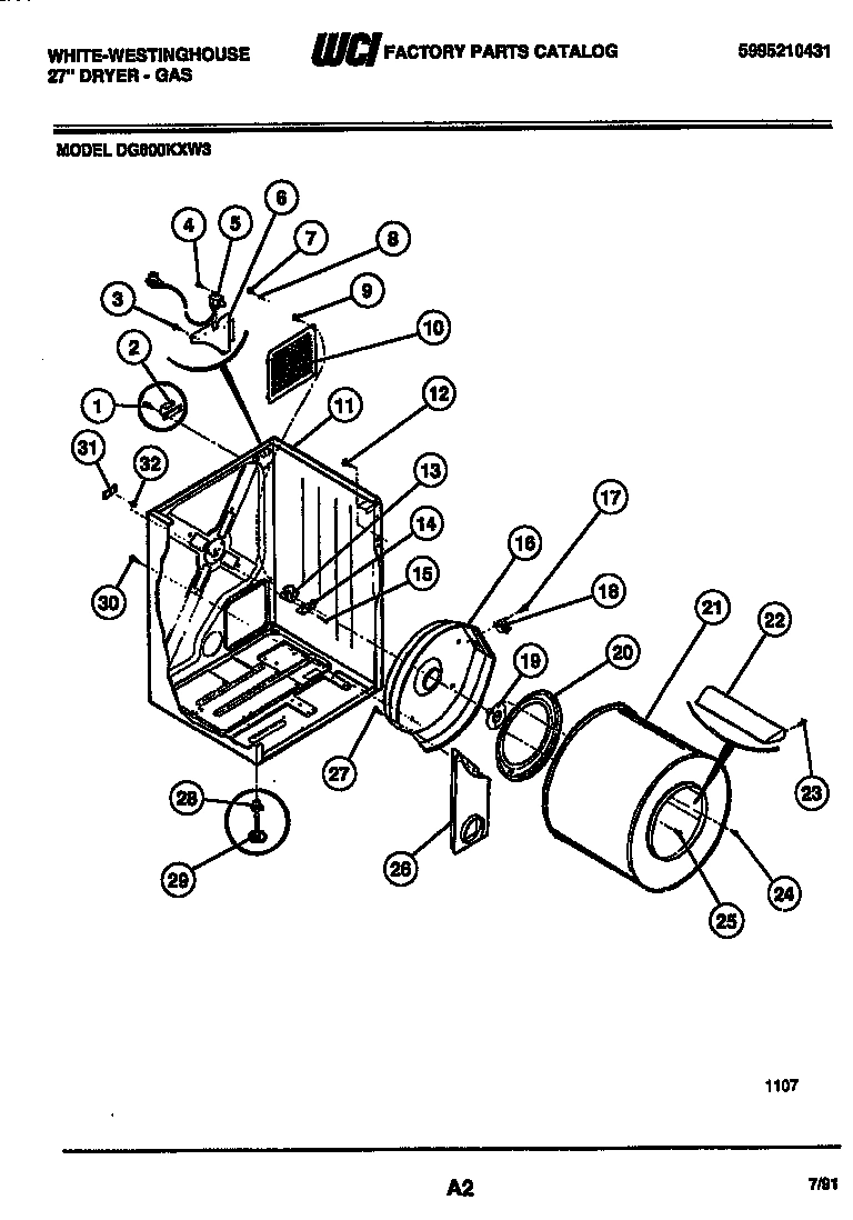 02 - CABINET AND COMPONENT PARTS
