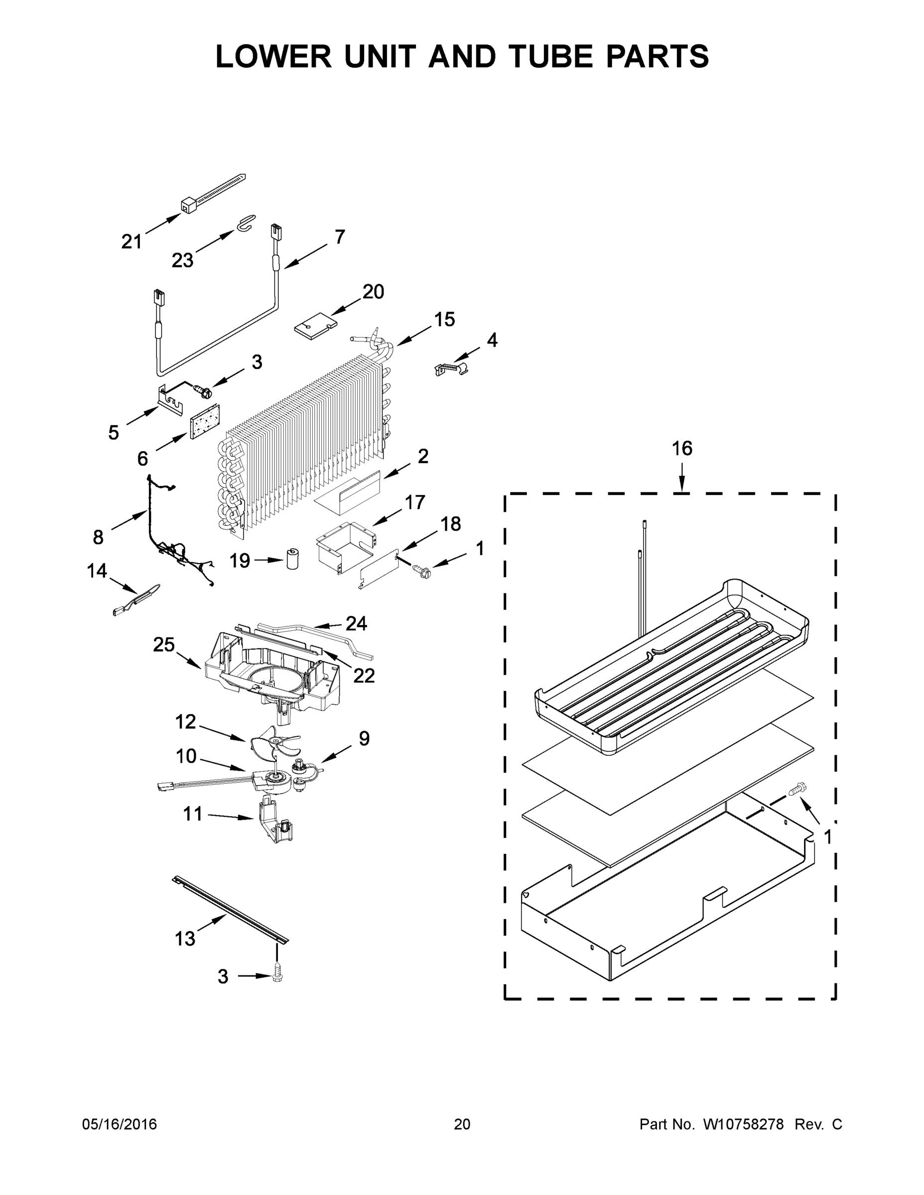 11 - LOWER UNIT AND TUBE PARTS