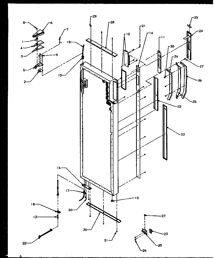 13 - REF DOOR HINGE AND TRIM PARTS