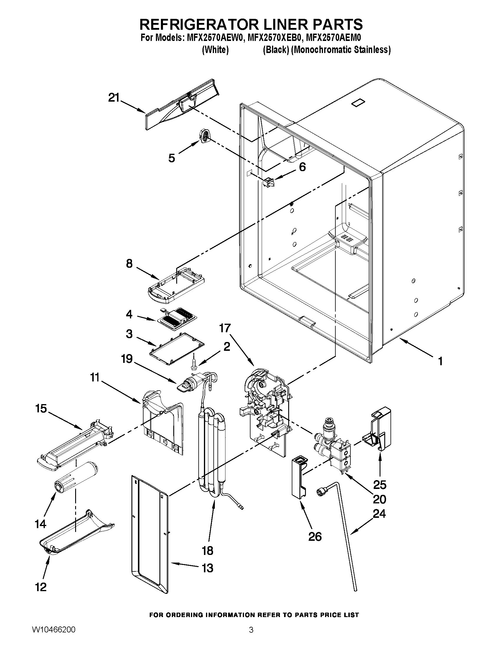 02 - REFRIGERATOR LINER PARTS