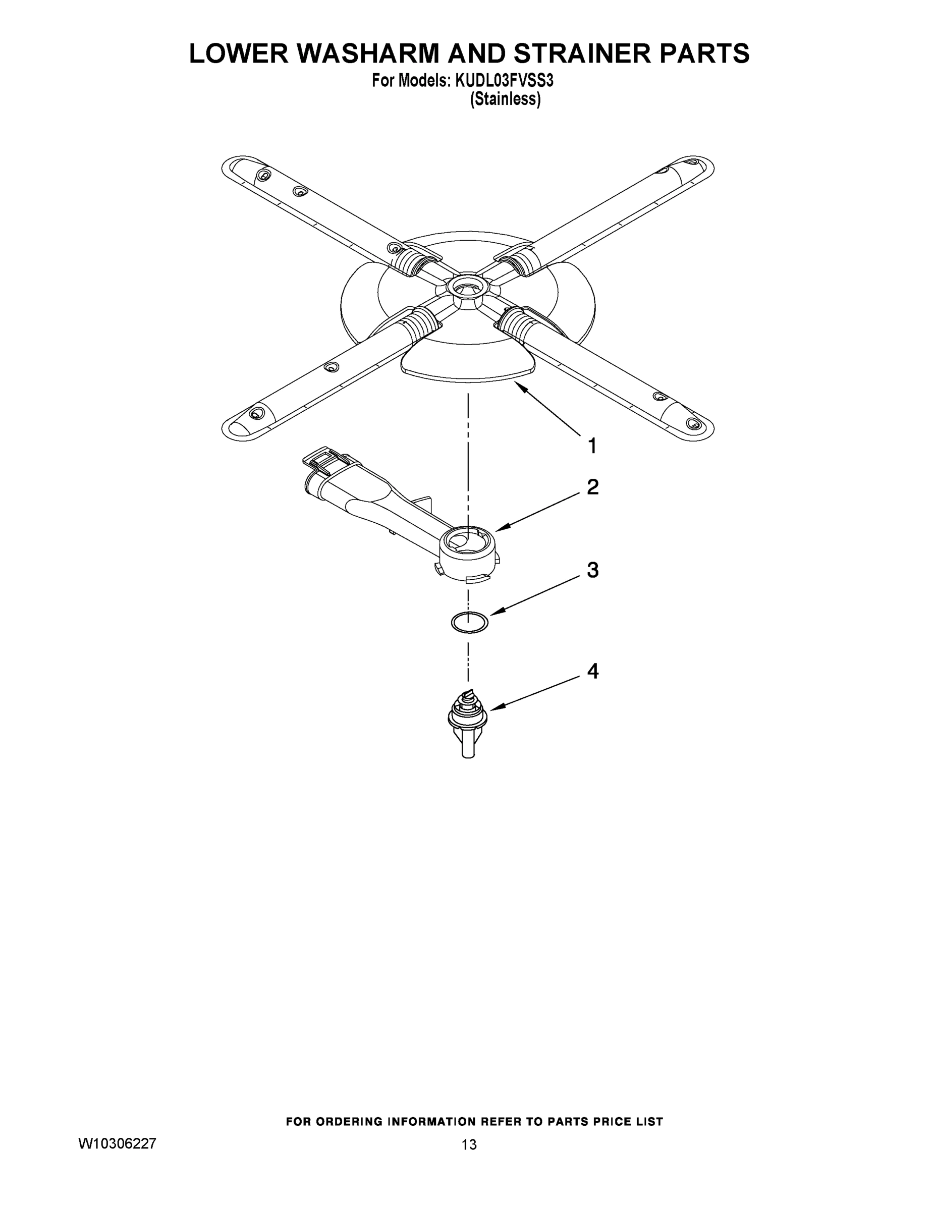 11 - LOWER WASHARM AND STRAINER PARTS