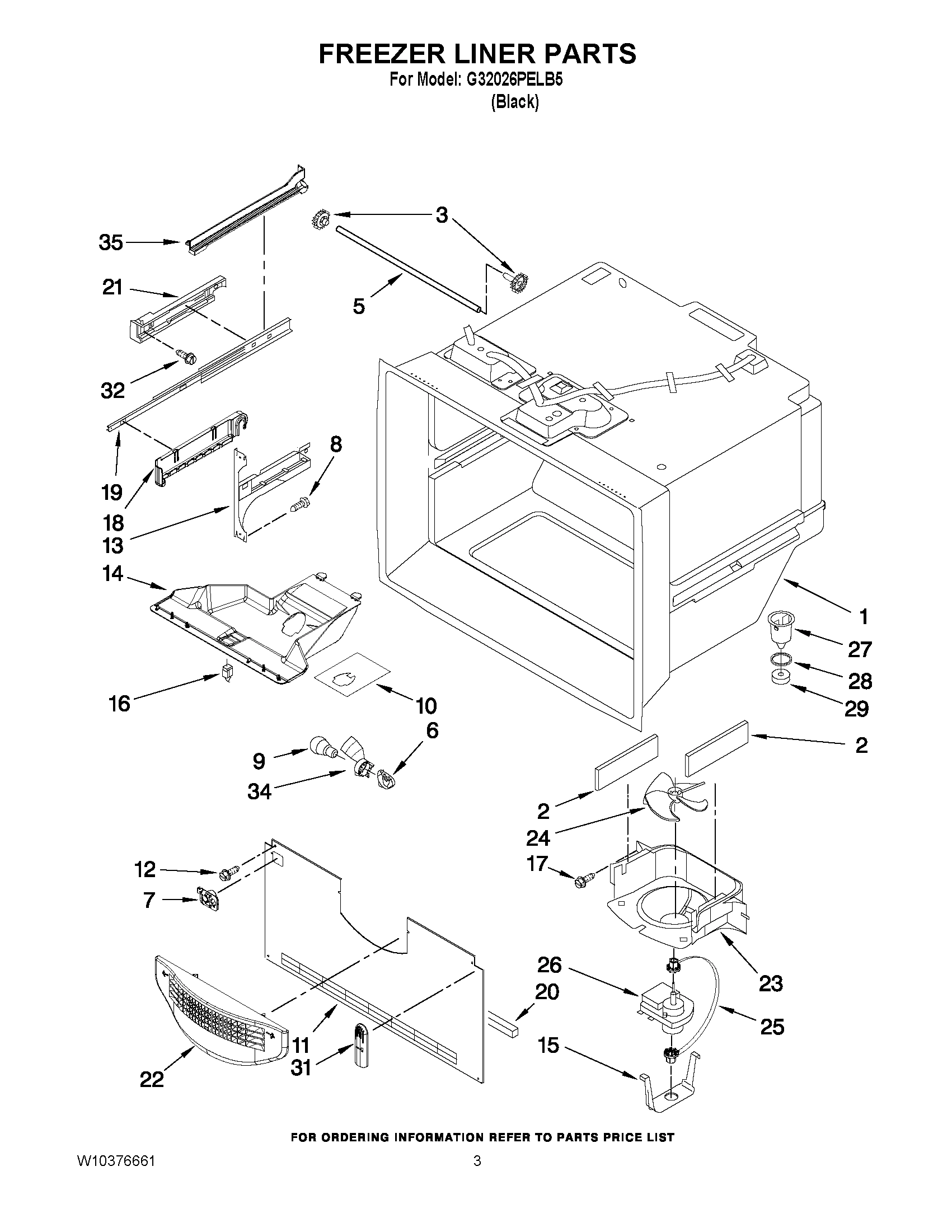 02 - FREEZER LINER PARTS