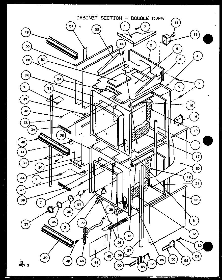 01 - CABINET SECTION - DOUBLE OVEN
