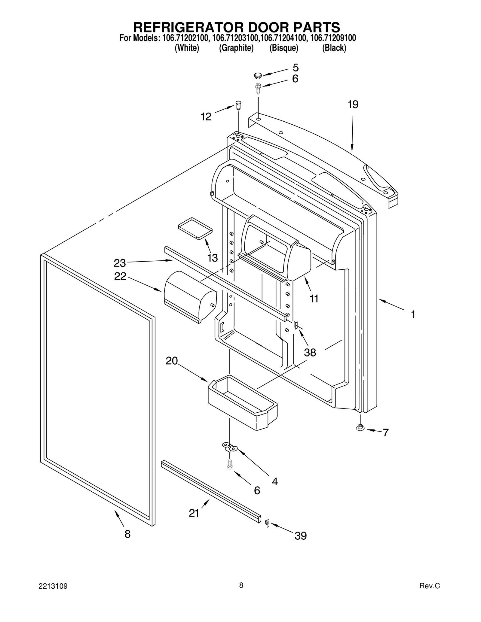 REFRIGERATOR DOOR PARTS
