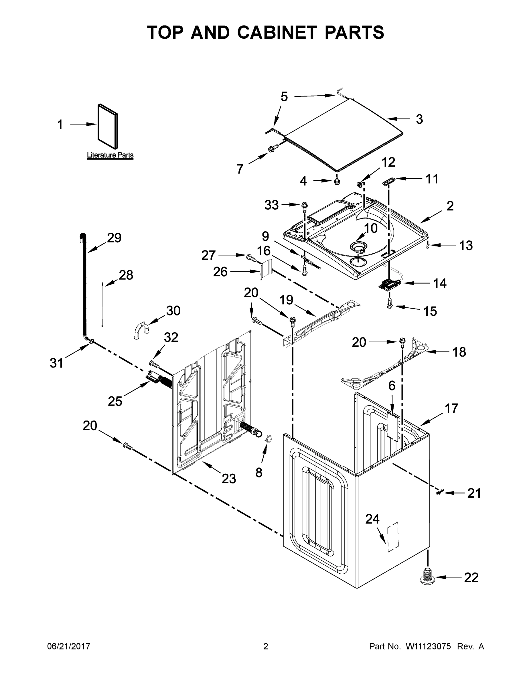 02 - TOP AND CABINET PARTS