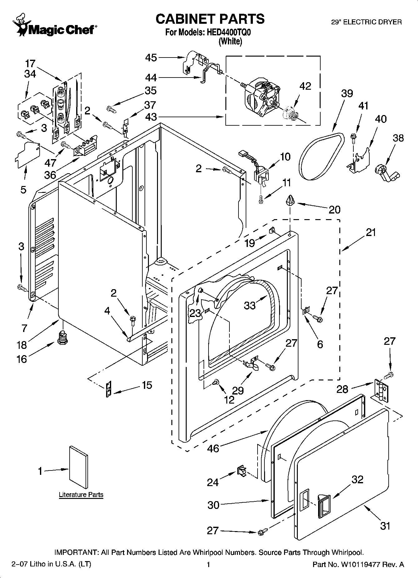 01 - CABINET PARTS