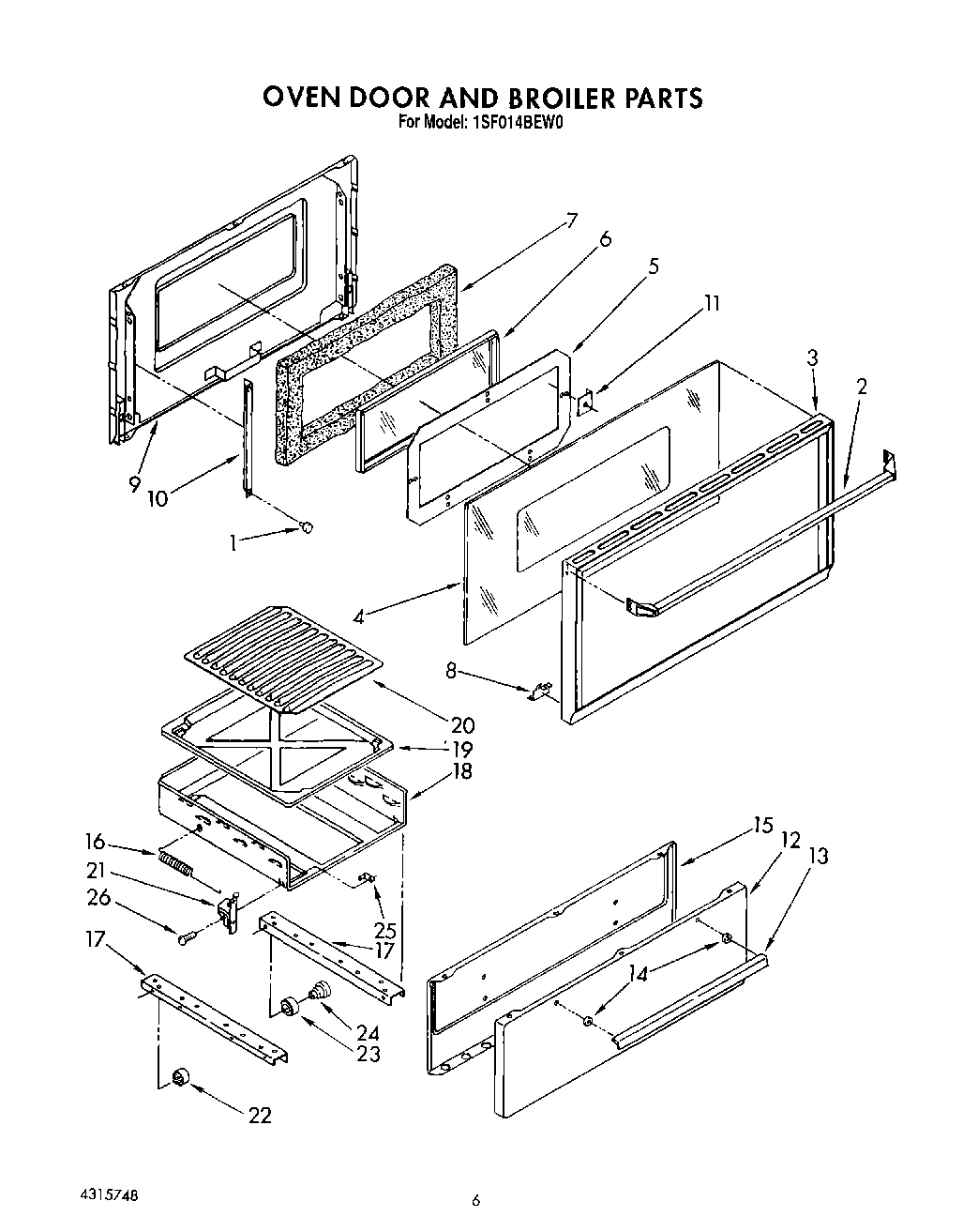 05 - OVEN DOOR AND BROILER