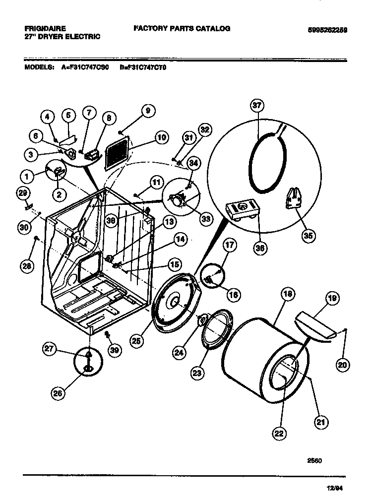 02 - CABINET, DRUM, HEAT DUCT