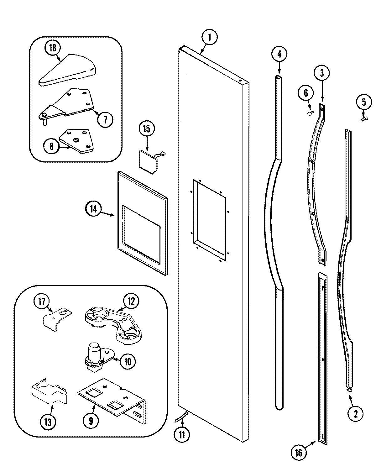 06 - FREEZER OUTER DOOR (JCD2289AEA/B/Q/W)