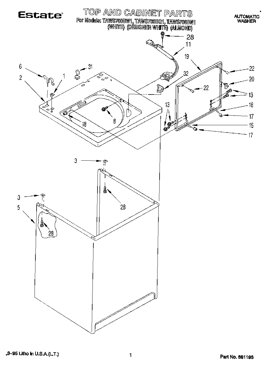 01 - TOP AND CABINET, LIT/OPTIONAL
