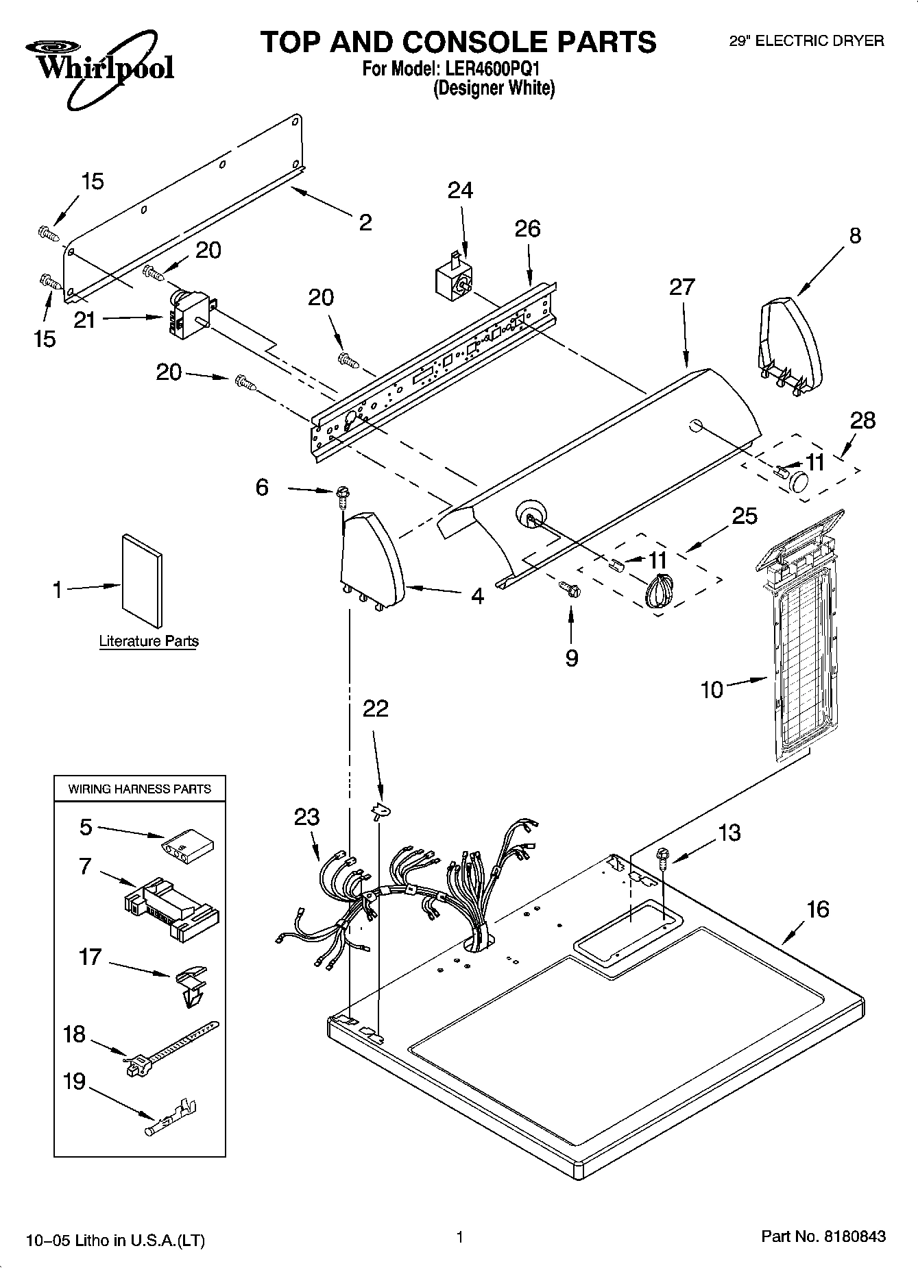 01 - TOP AND CONSOLE PARTS