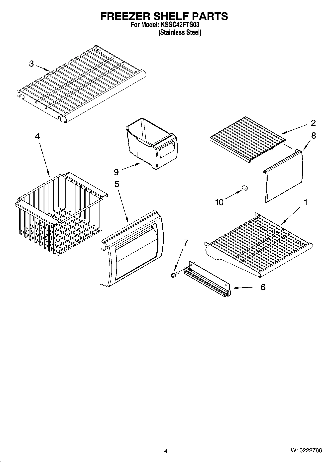03 - FREEZER SHELF PARTS
