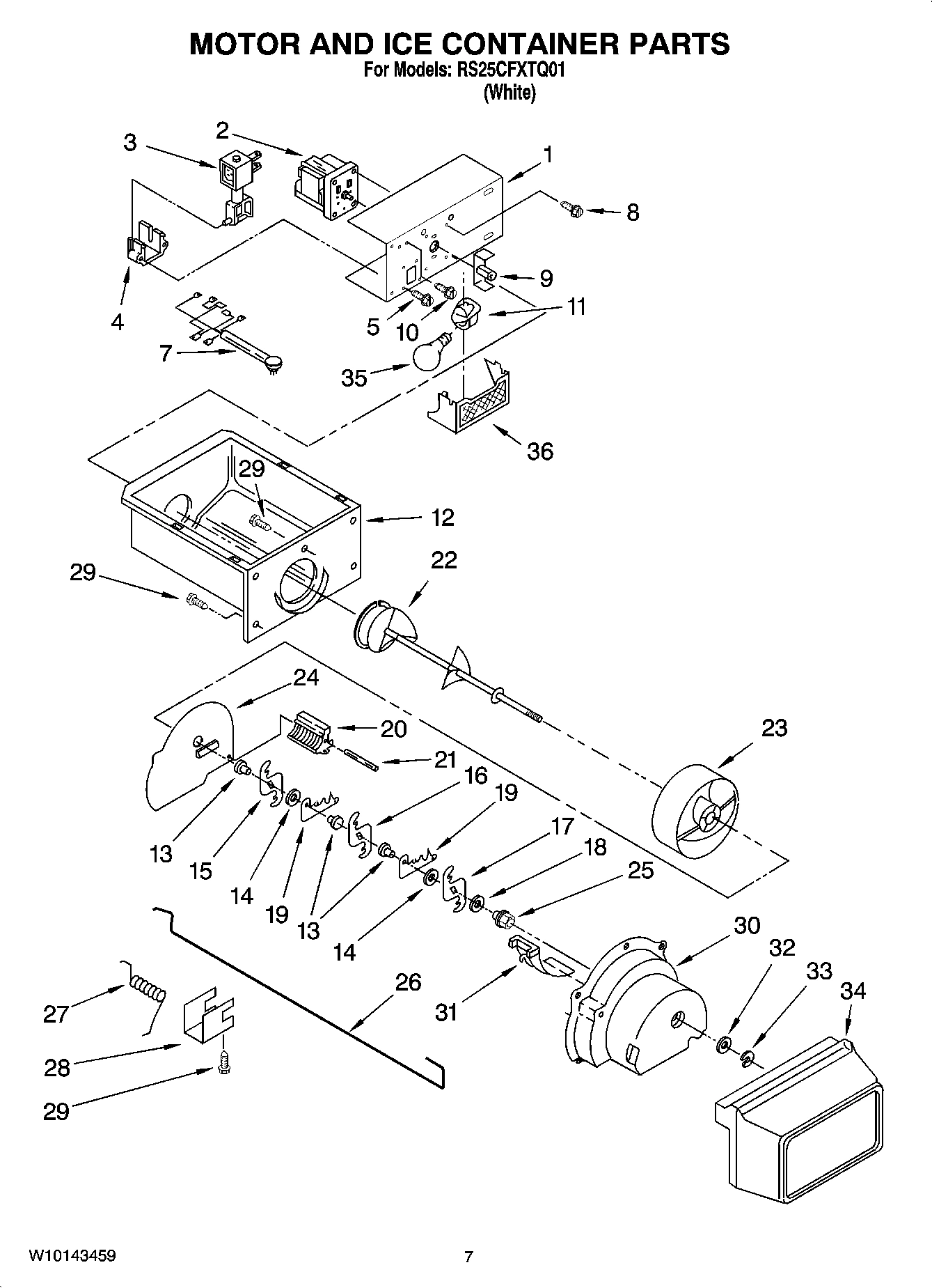 05 - MOTOR AND ICE CONTAINER PARTS