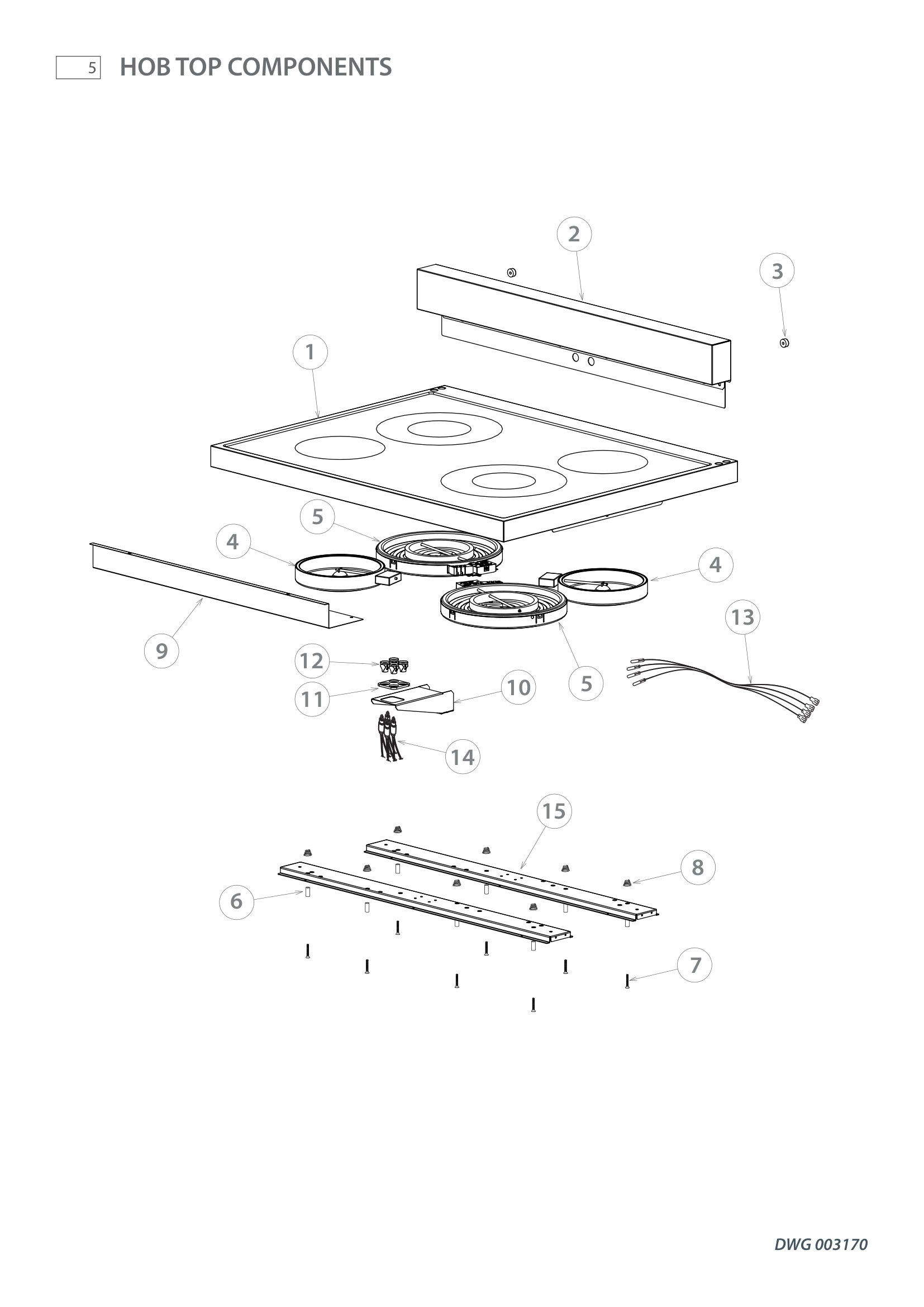 HOB TOP COMPONENTS