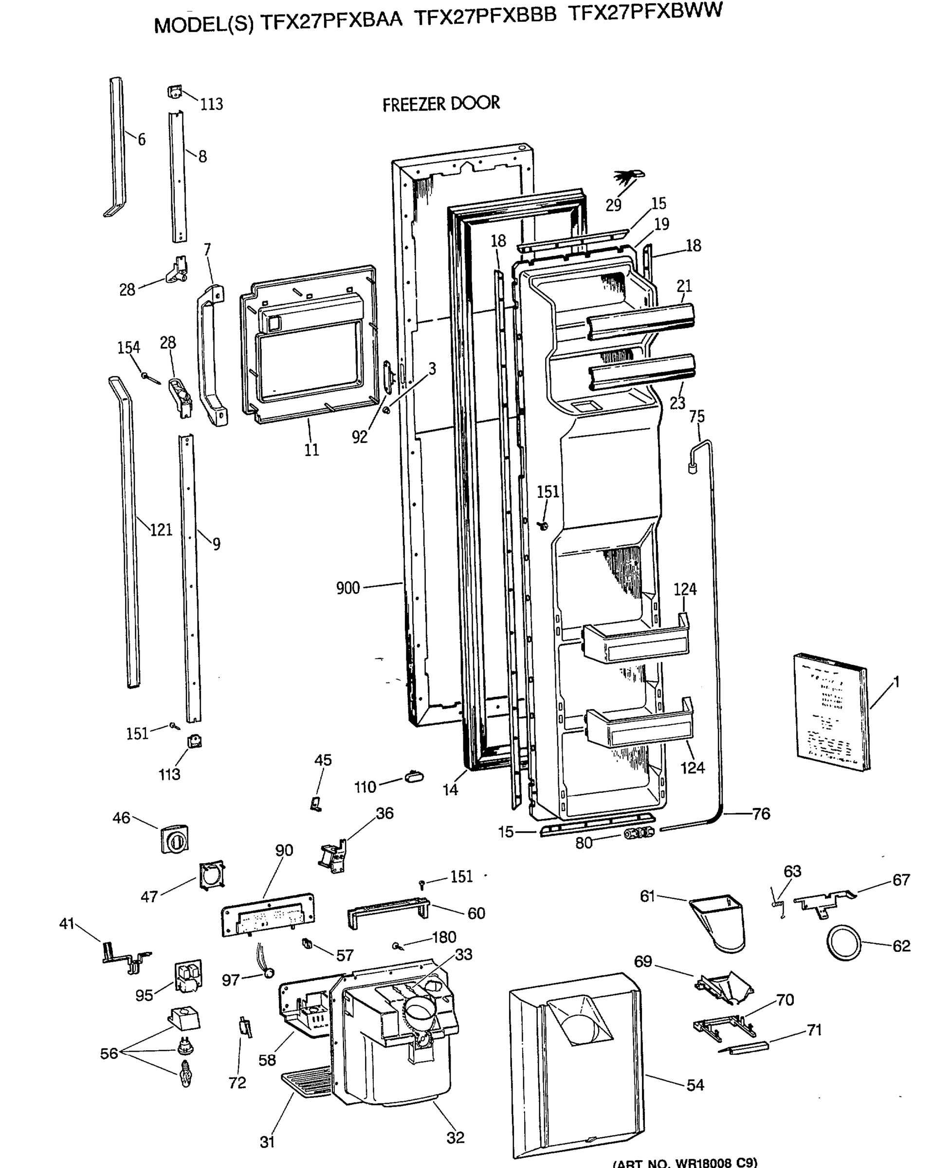 FREEZER DOOR