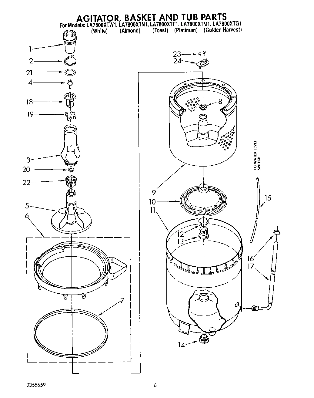 04 - AGITATOR, BASKET AND TUB