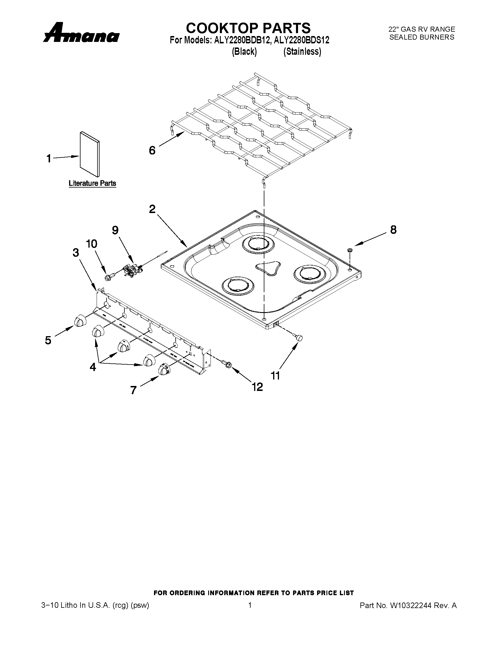 01 - COOKTOP PARTS